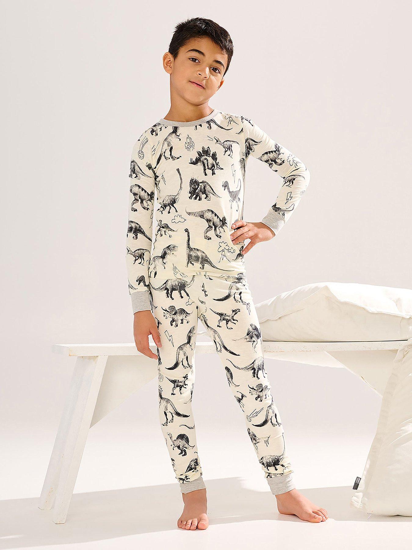 undefined Boys Dinosaur Pyjama Set - Cream