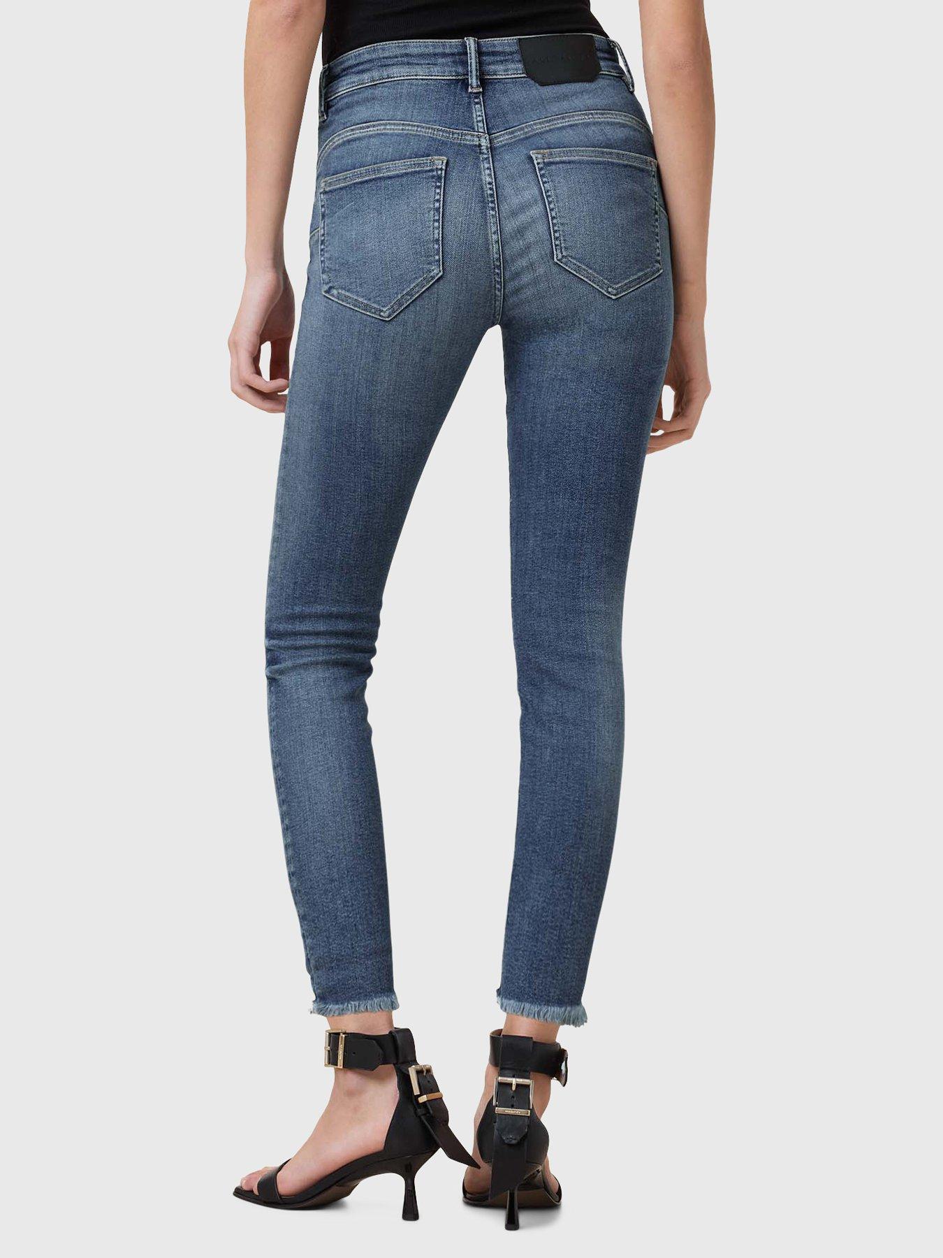 Image 2 of 6 of AllSaints Miller Push Up Skinny Fit Denim Jeans - Blue