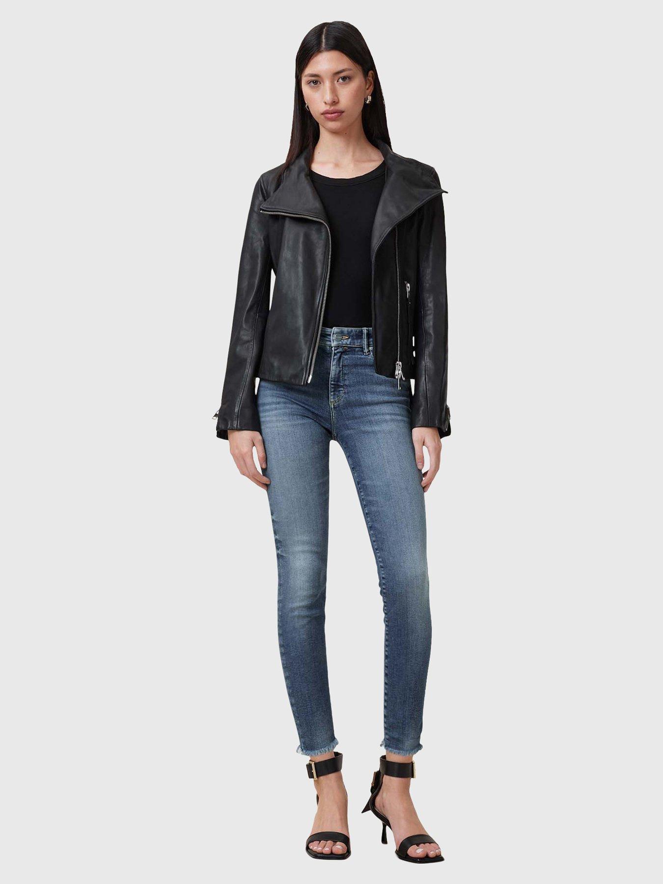 Image 3 of 6 of AllSaints Miller Push Up Skinny Fit Denim Jeans - Blue