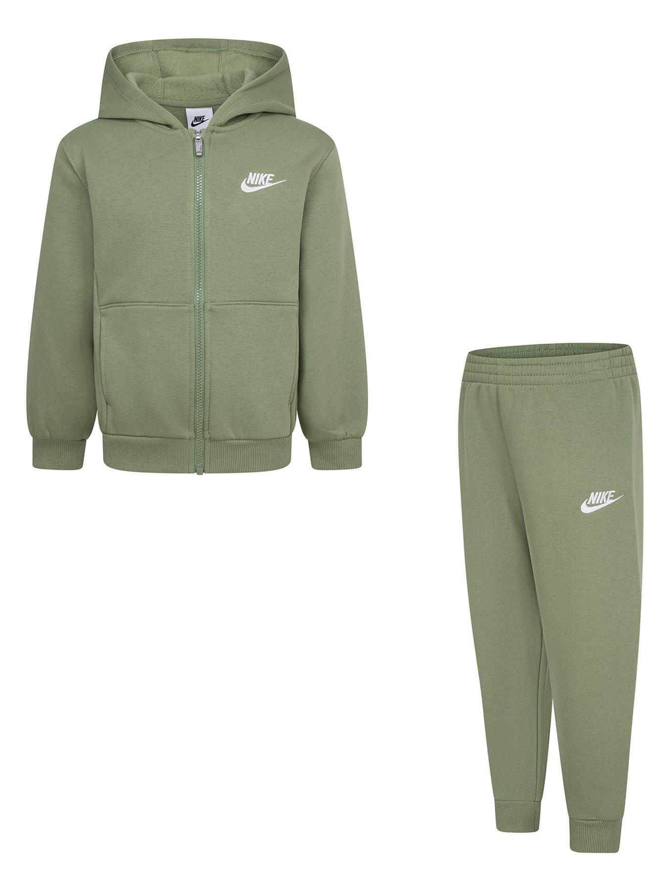 undefined Kids Unisex Full Zip Tracksuit - Khaki