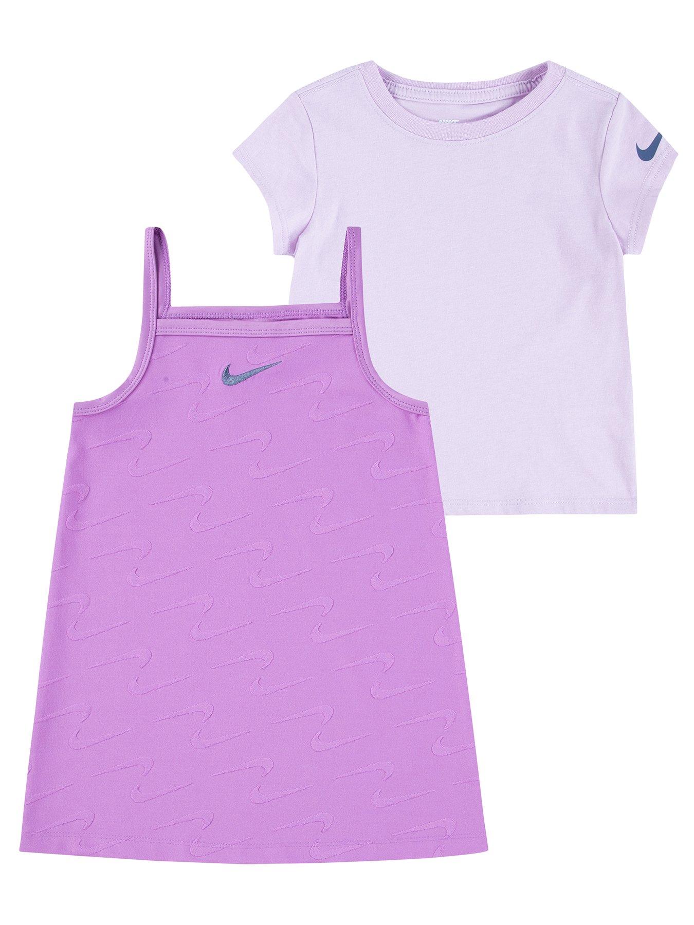 undefined Kids Girls Swoosh S/s T-shirt And Dress Set - Purple