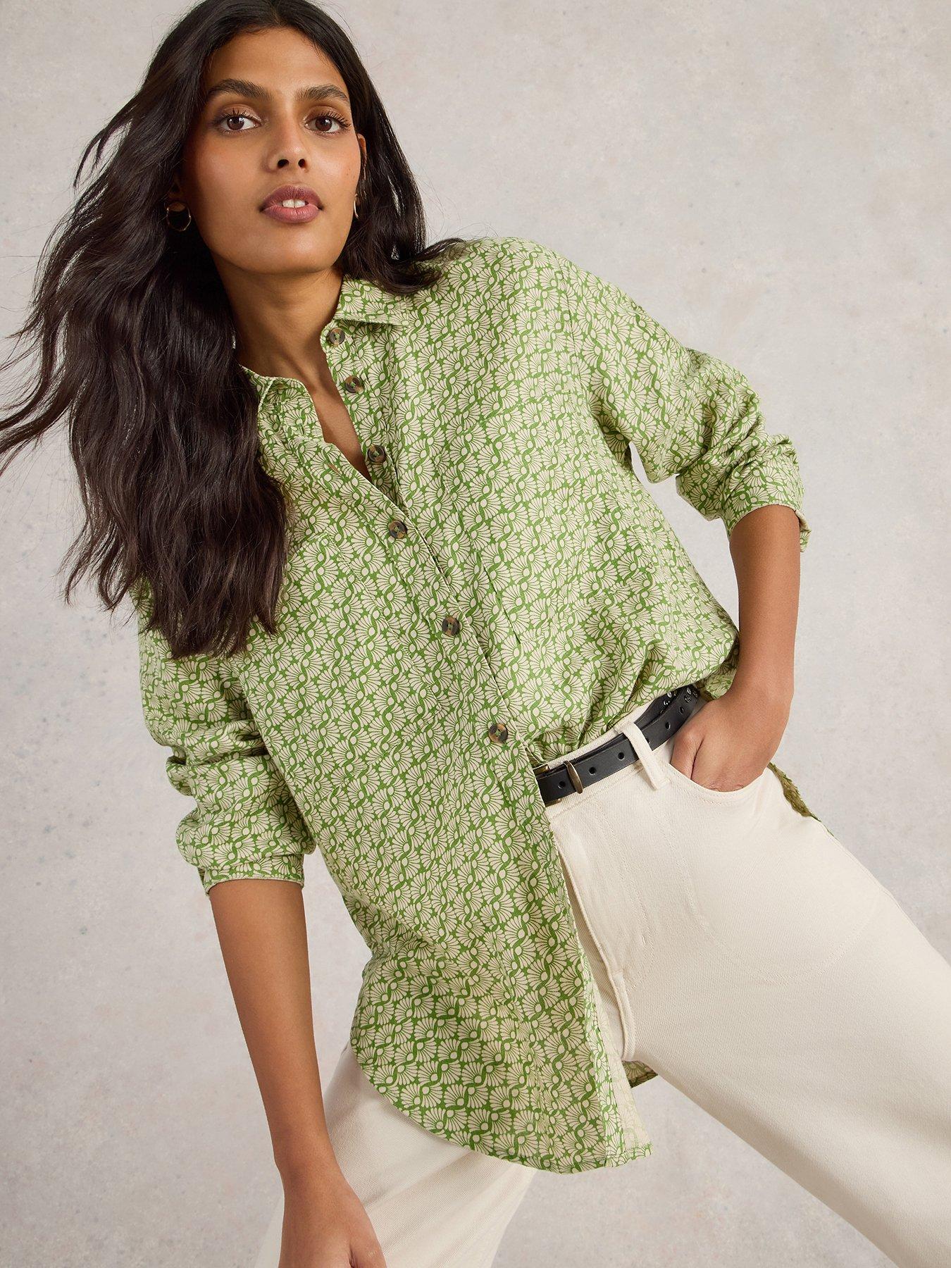 undefined Lydia Linen Shirt - Green