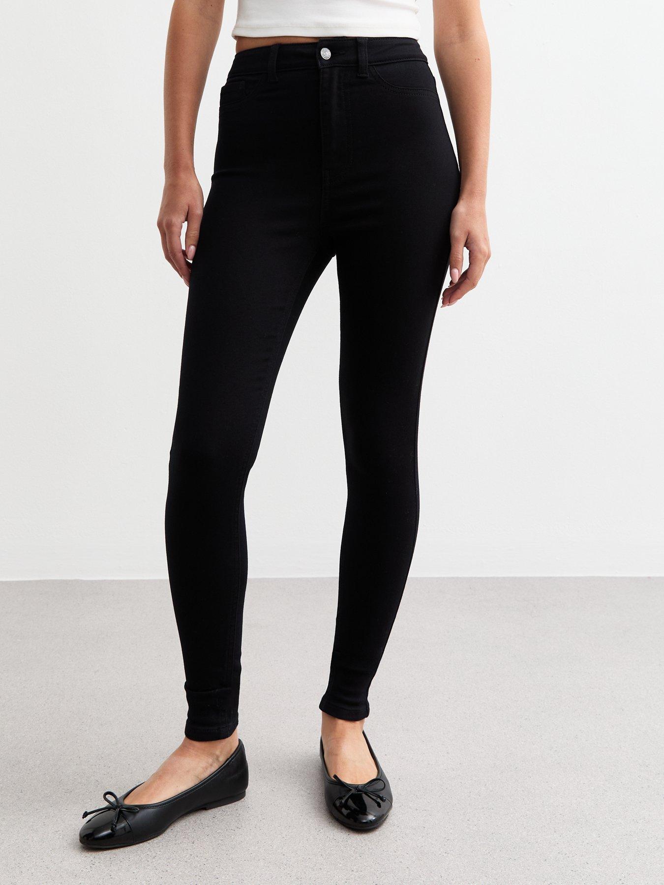 undefined Stay High Waist Hallie Super Skinny Jeans - Black