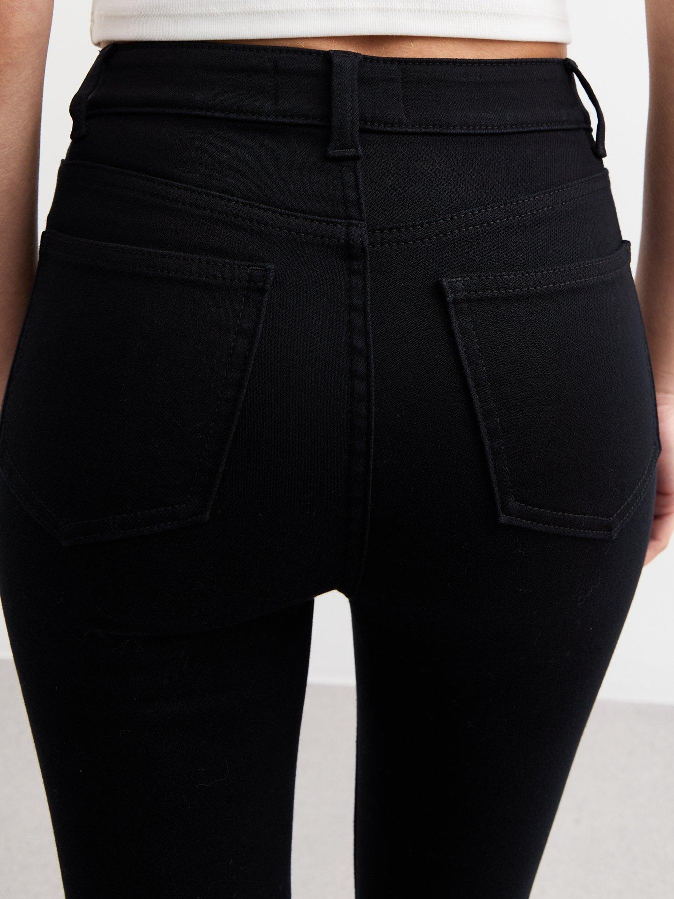 Image 6 of 6 of New Look Stay High Waist Hallie Super Skinny Jeans - Black