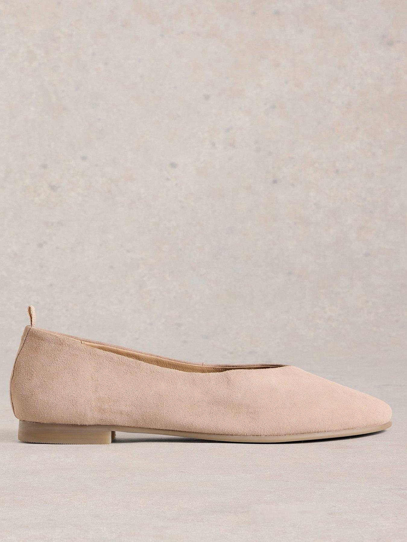 undefined Cheri Leather Ballerina Pump - Beige