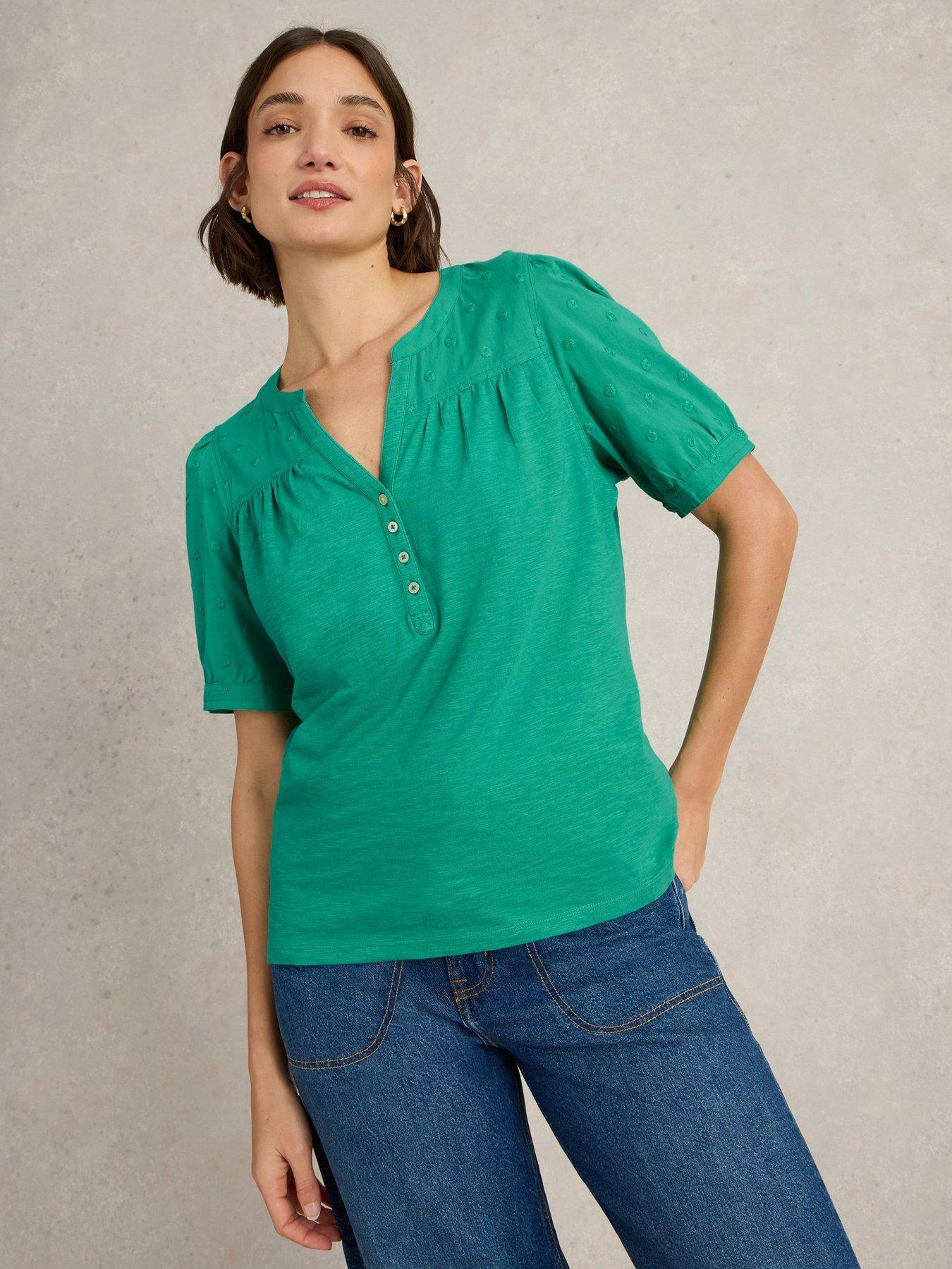 undefined Ellie Dobby Top - Green