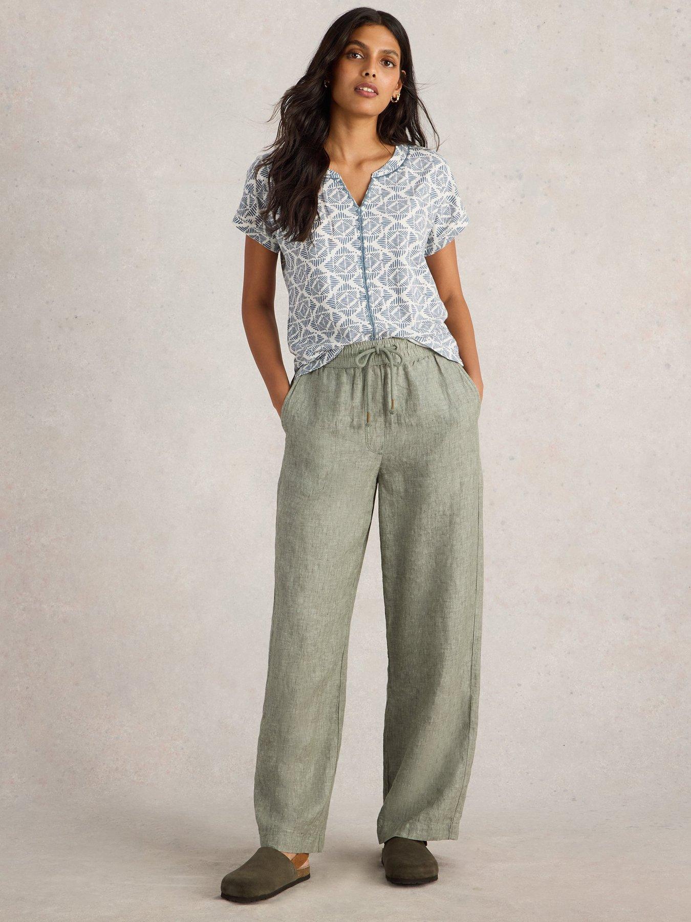 Image 3 of 6 of White Stuff Nelly Notch Embroidered Tee - Blue