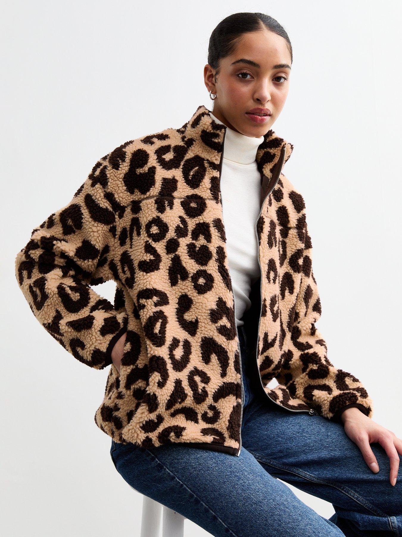 undefined Animal Borg Jacket - Brown