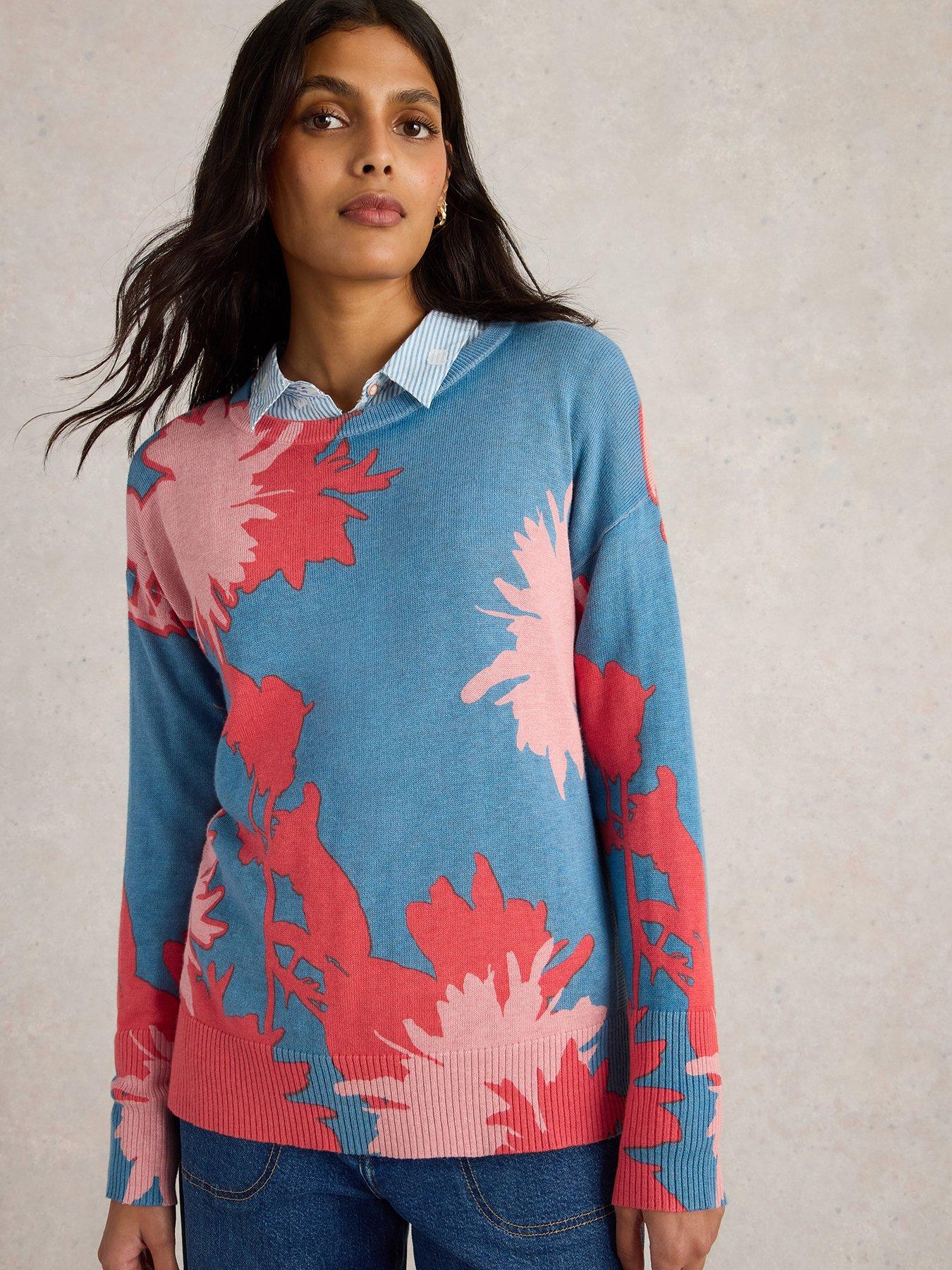 undefined Olive Floral Jumper - Blue