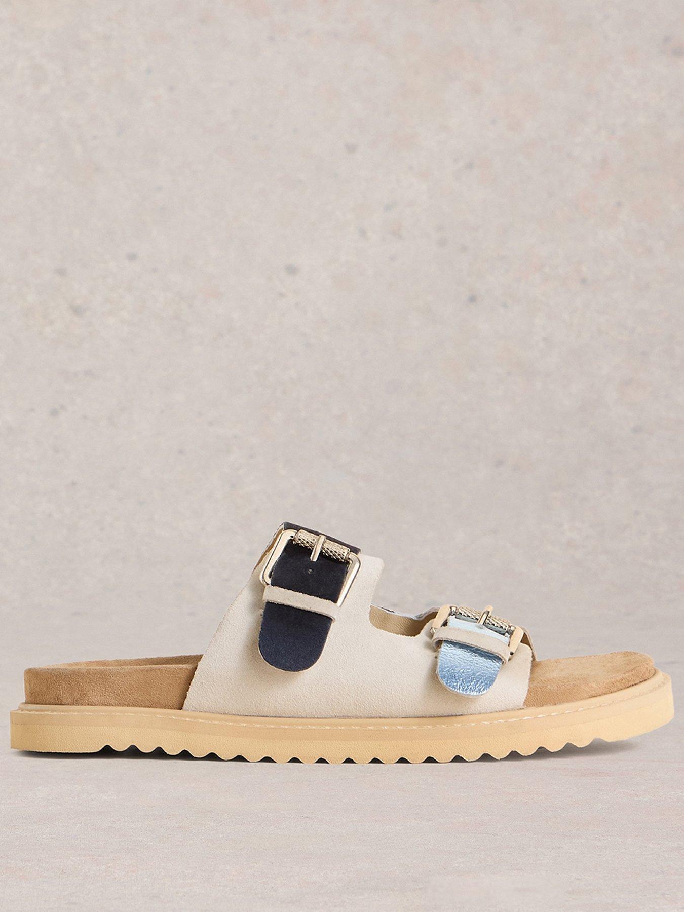 Image 1 of 4 of White Stuff Patty Footbed Sandal - Blue