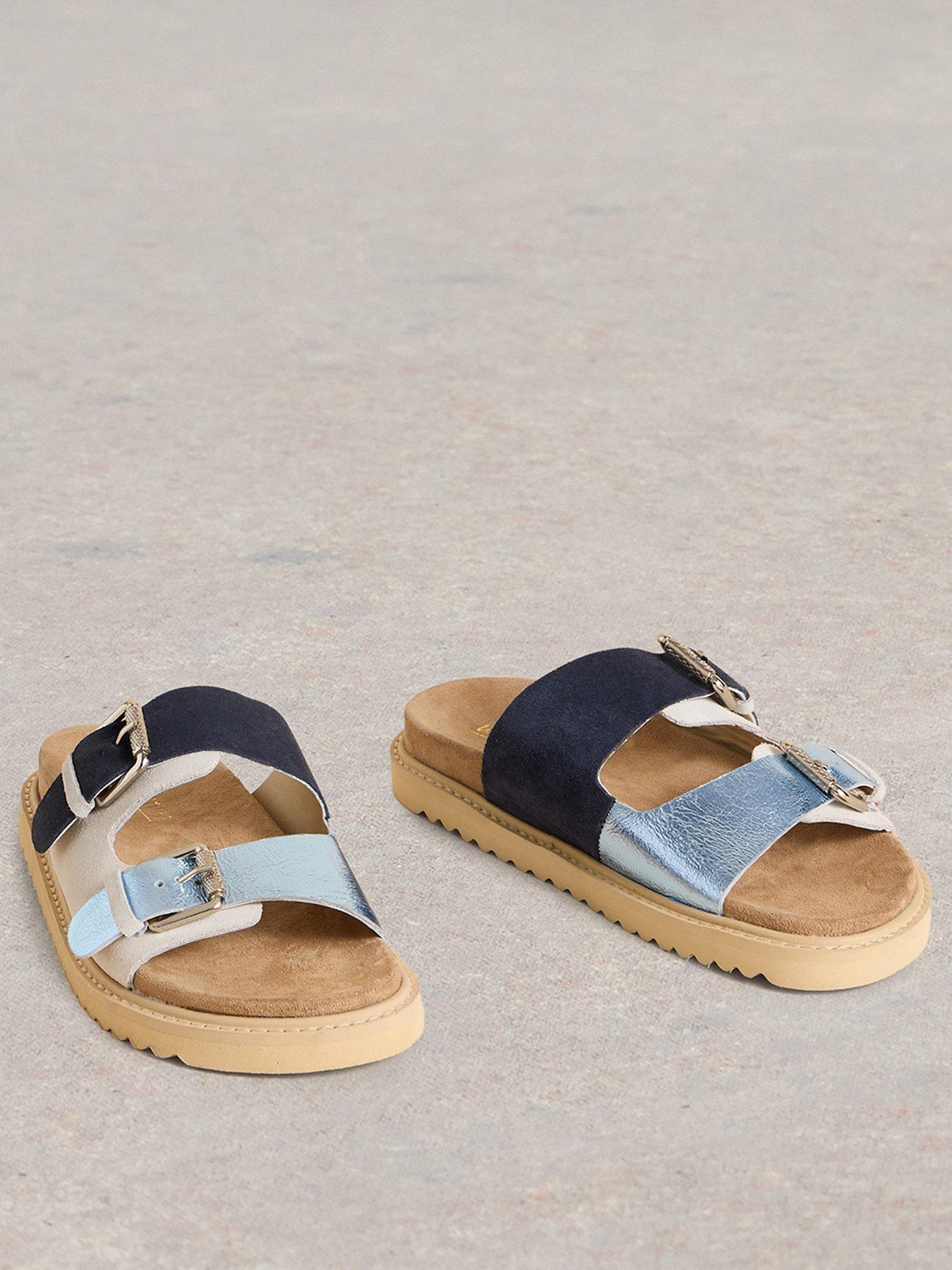 Image 2 of 4 of White Stuff Patty Footbed Sandal - Blue