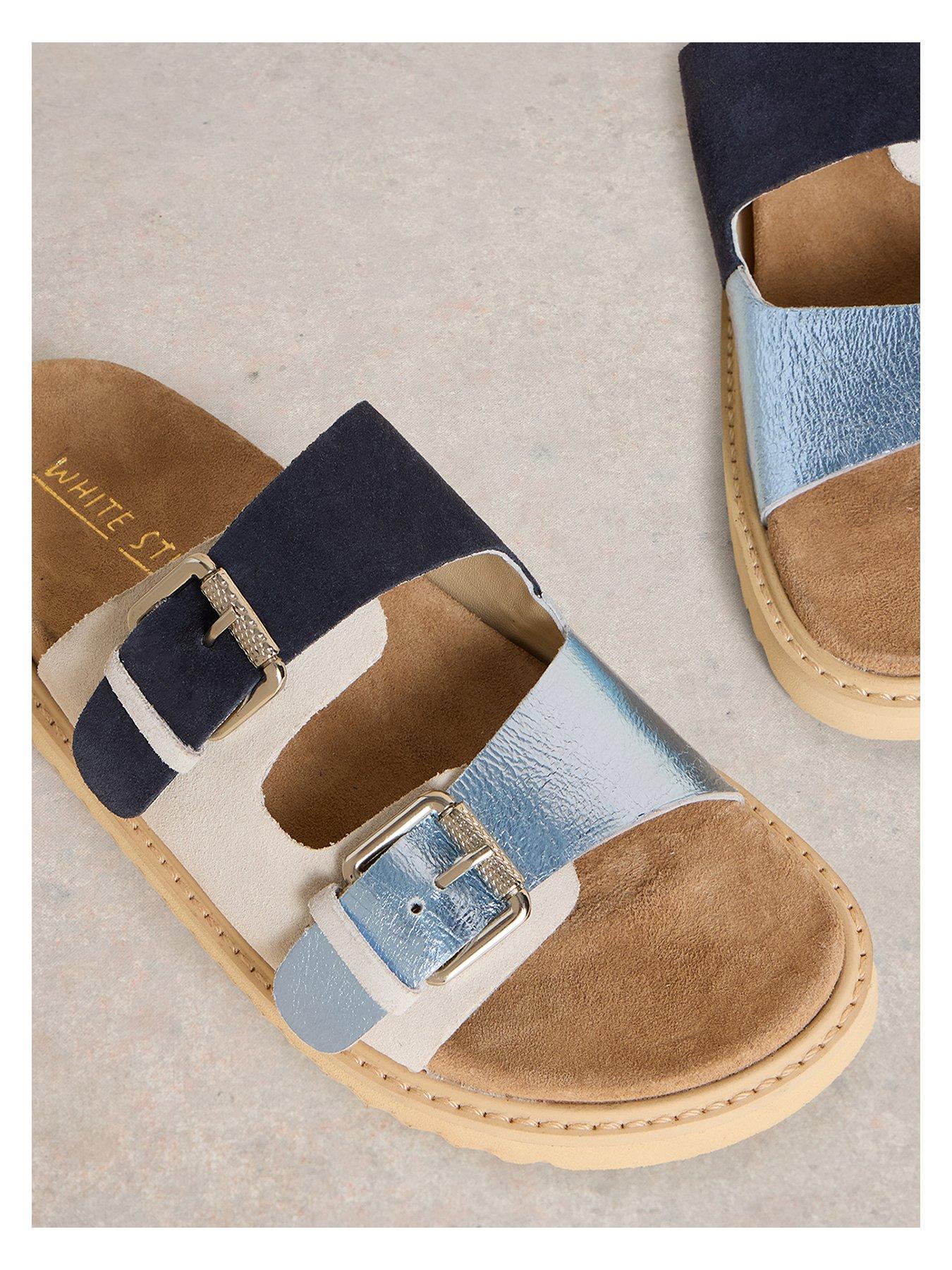 Image 4 of 4 of White Stuff Patty Footbed Sandal - Blue