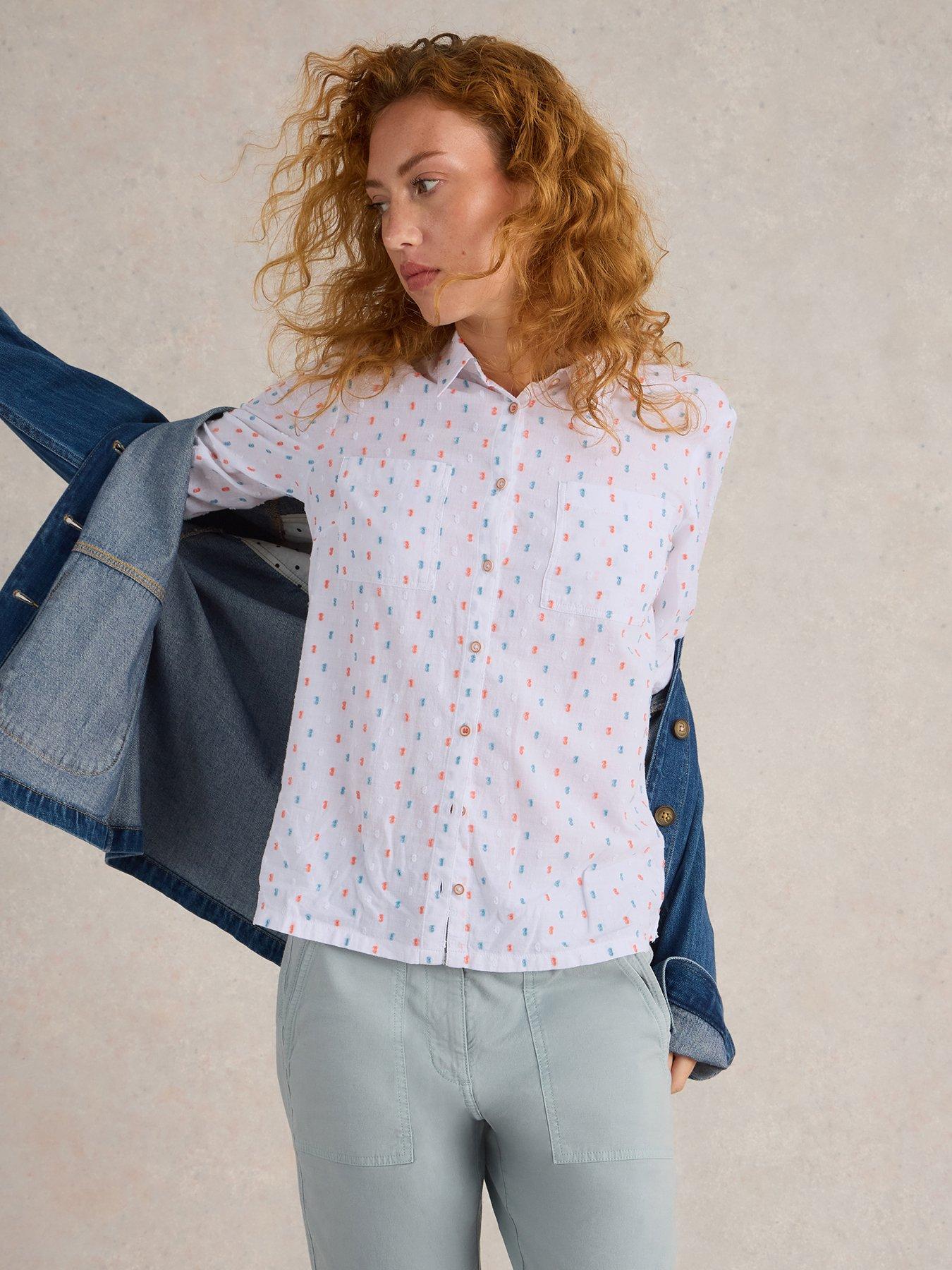 undefined Sophie Cotton Shirt - Ivory