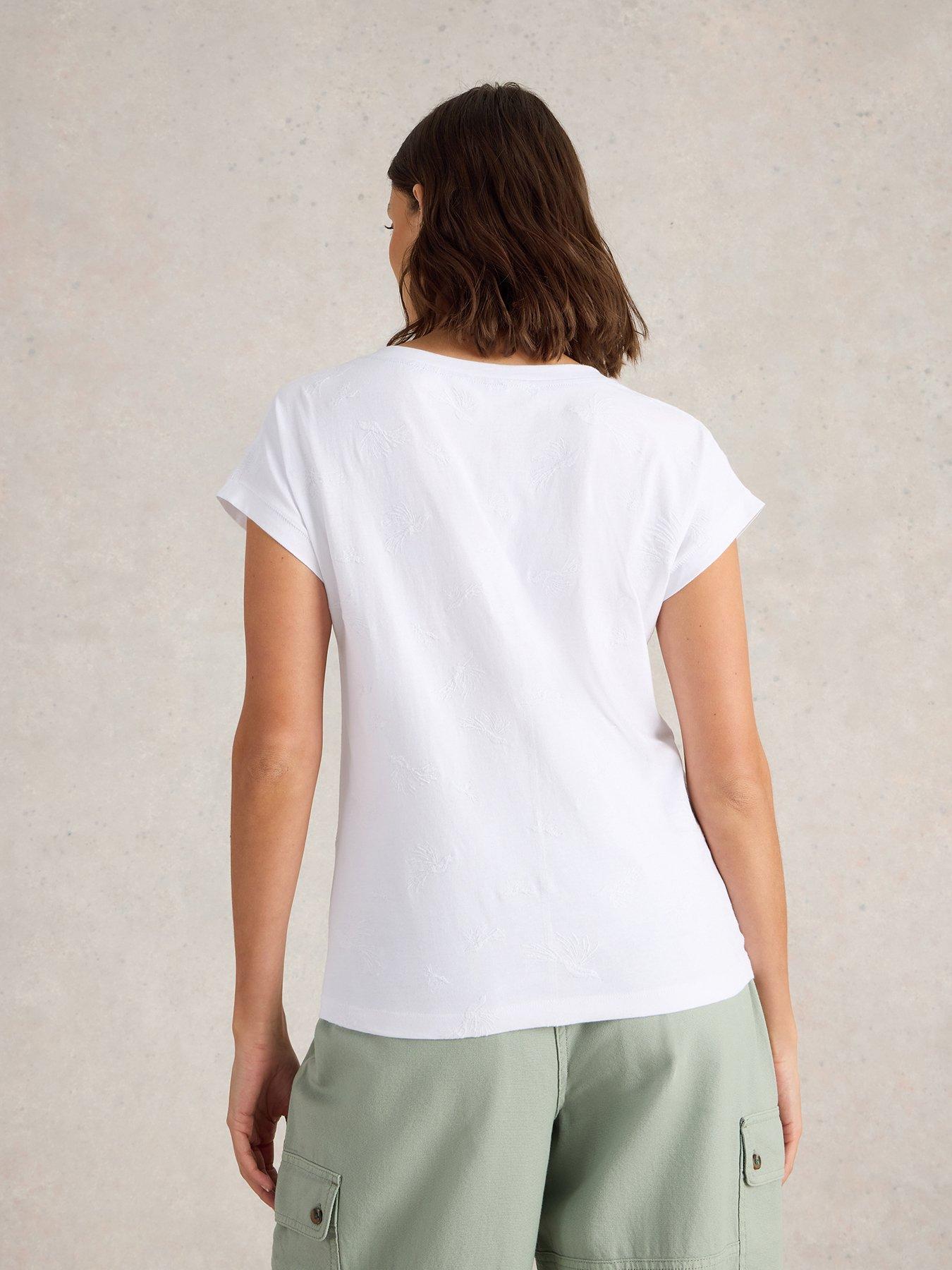  image of white-stuff-nelly-notch-embroidered-tee-white