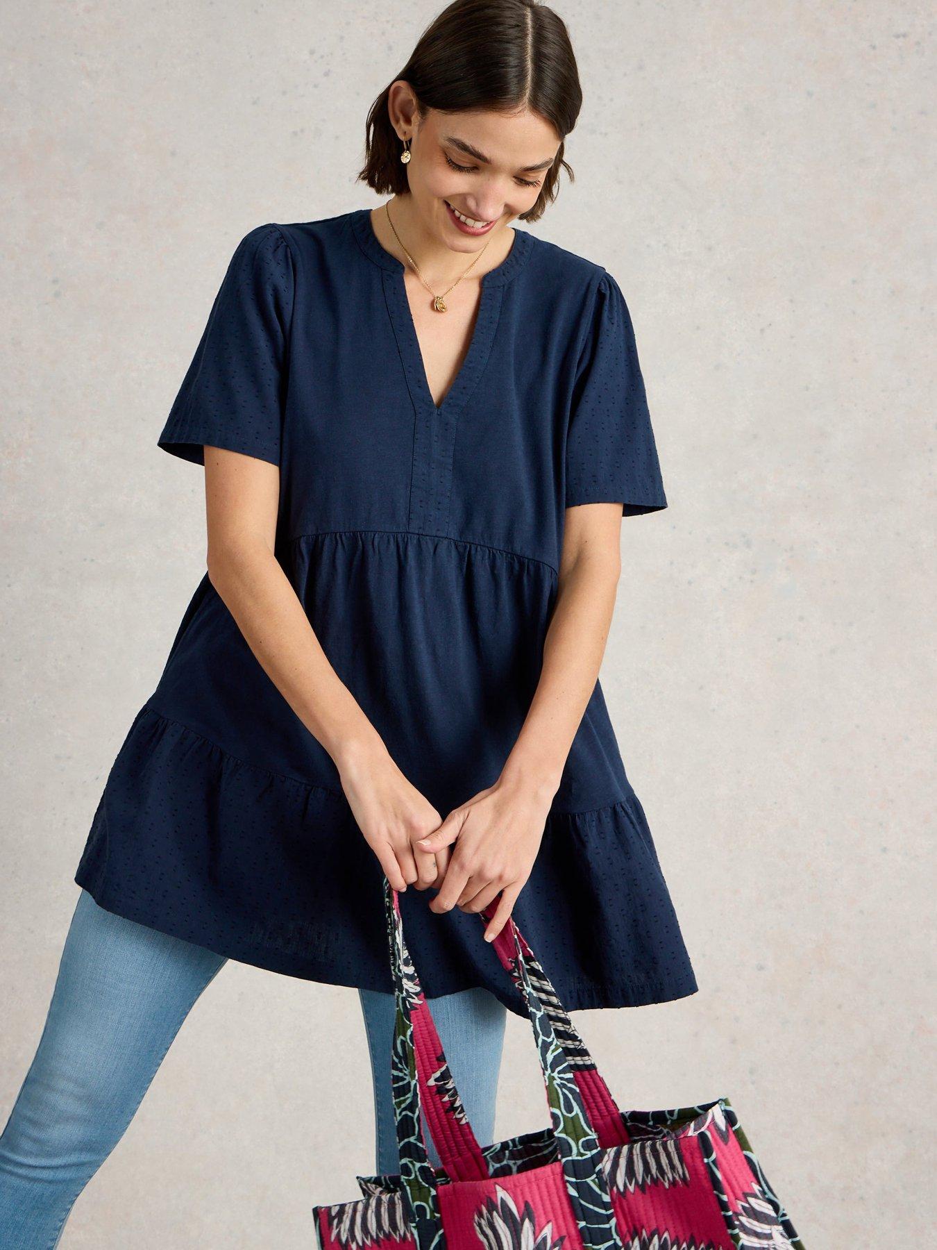 undefined Maria Mix Tunic - Navy
