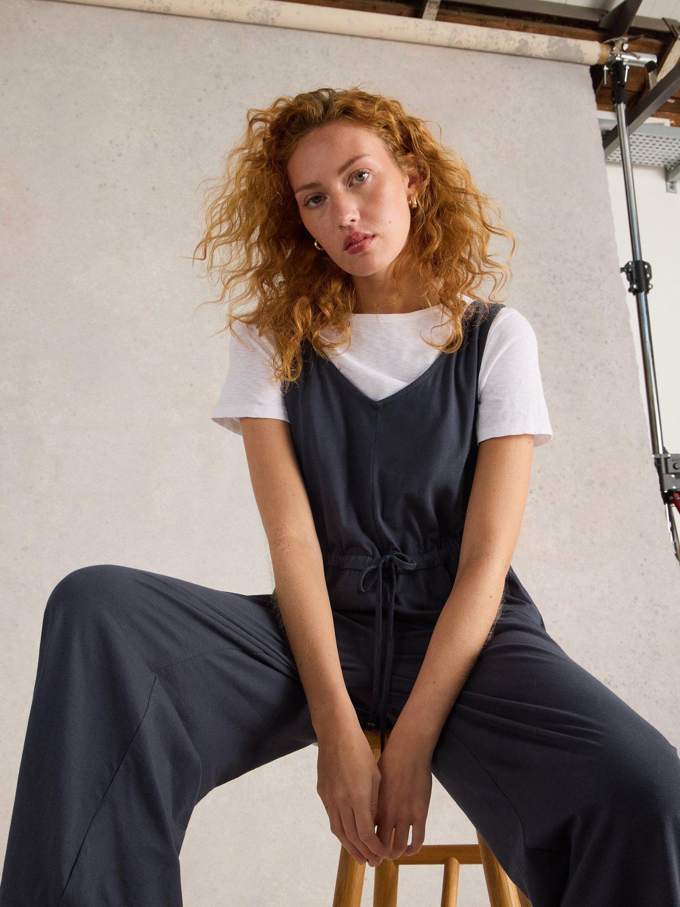 Image 3 of 6 of White Stuff Jasmine Jersey Jumpsuit - Grey