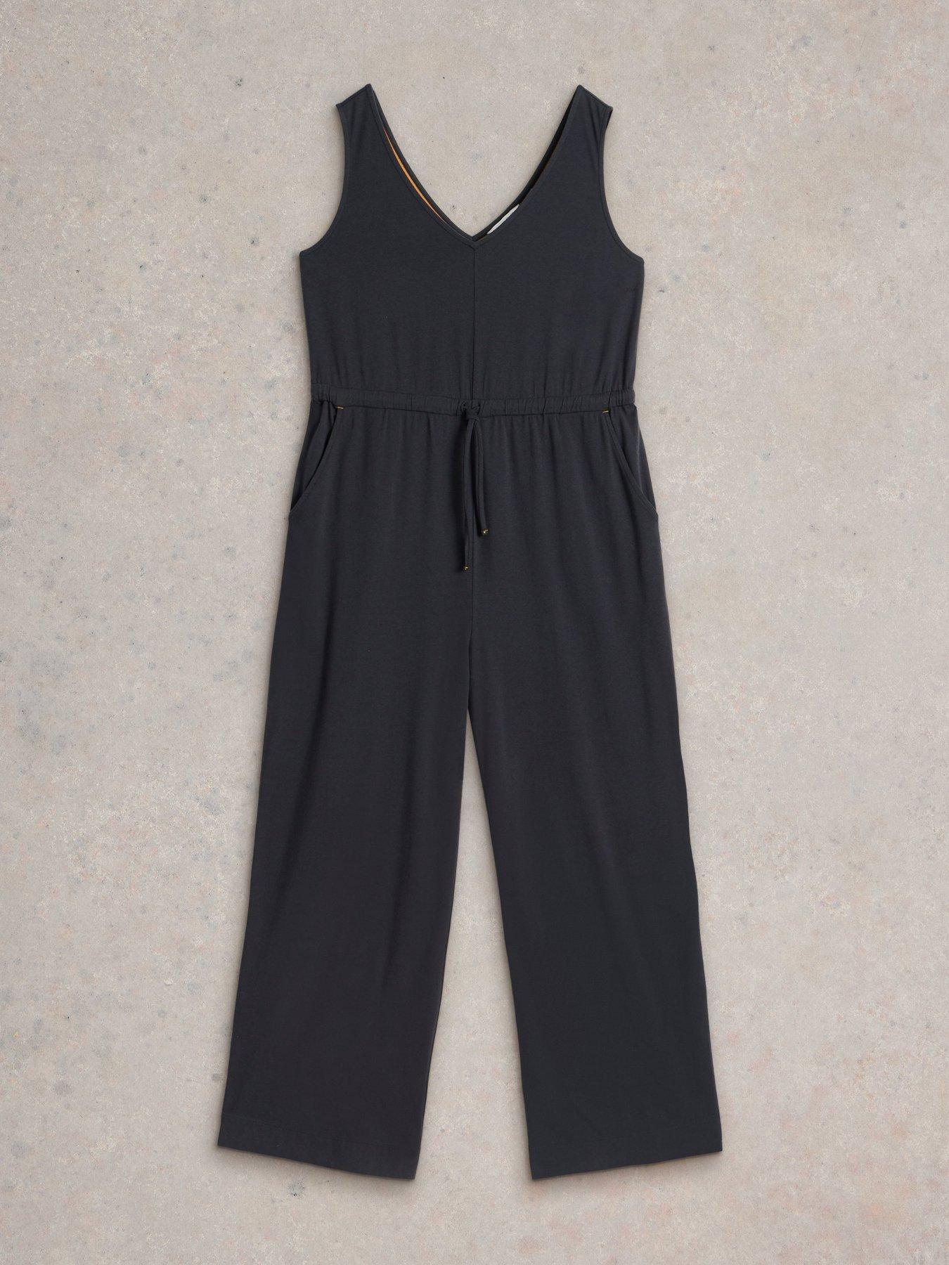 Image 5 of 6 of White Stuff Jasmine Jersey Jumpsuit - Grey