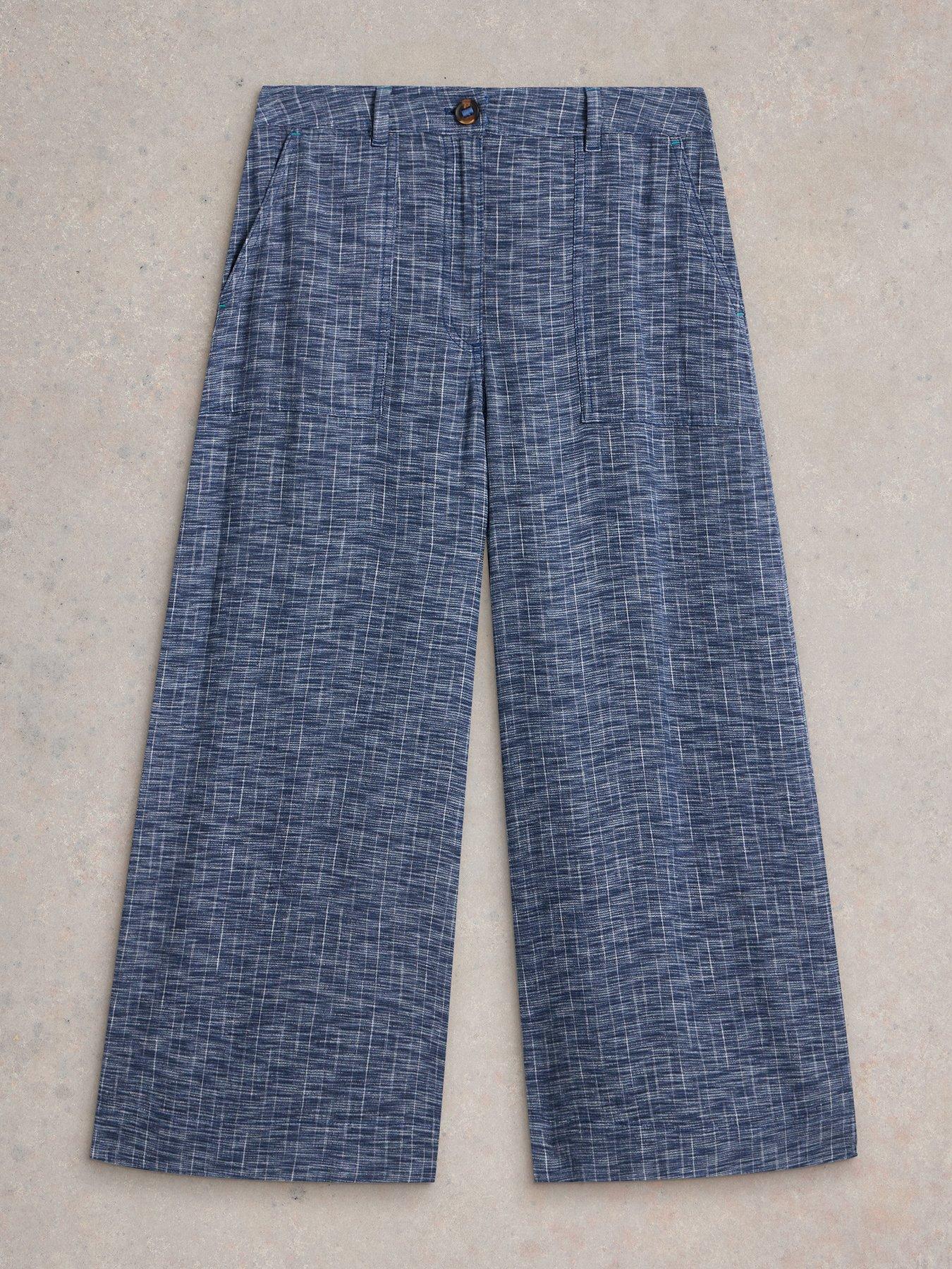 Image 5 of 6 of White Stuff Roxy Linen Blend Culotte - Blue