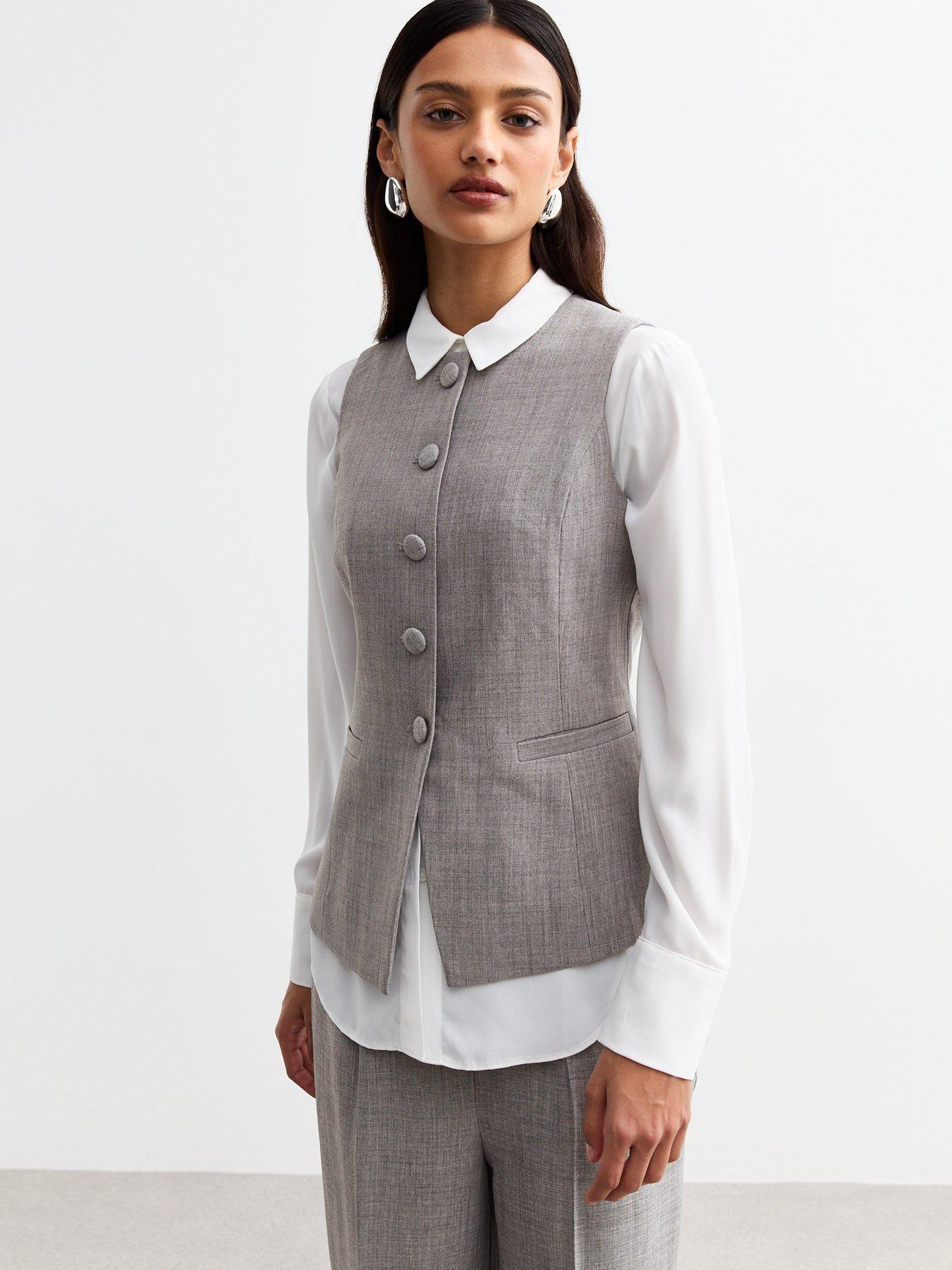 New Look Grey Crew Neck Waistcoat