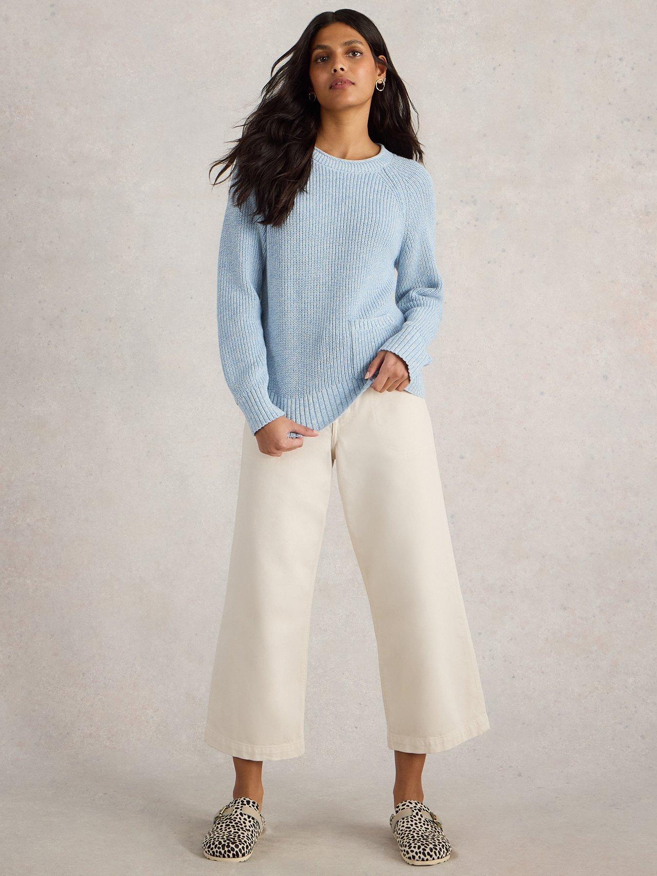 Image 3 of 6 of White Stuff Bailey Cotton Jumper - Blue