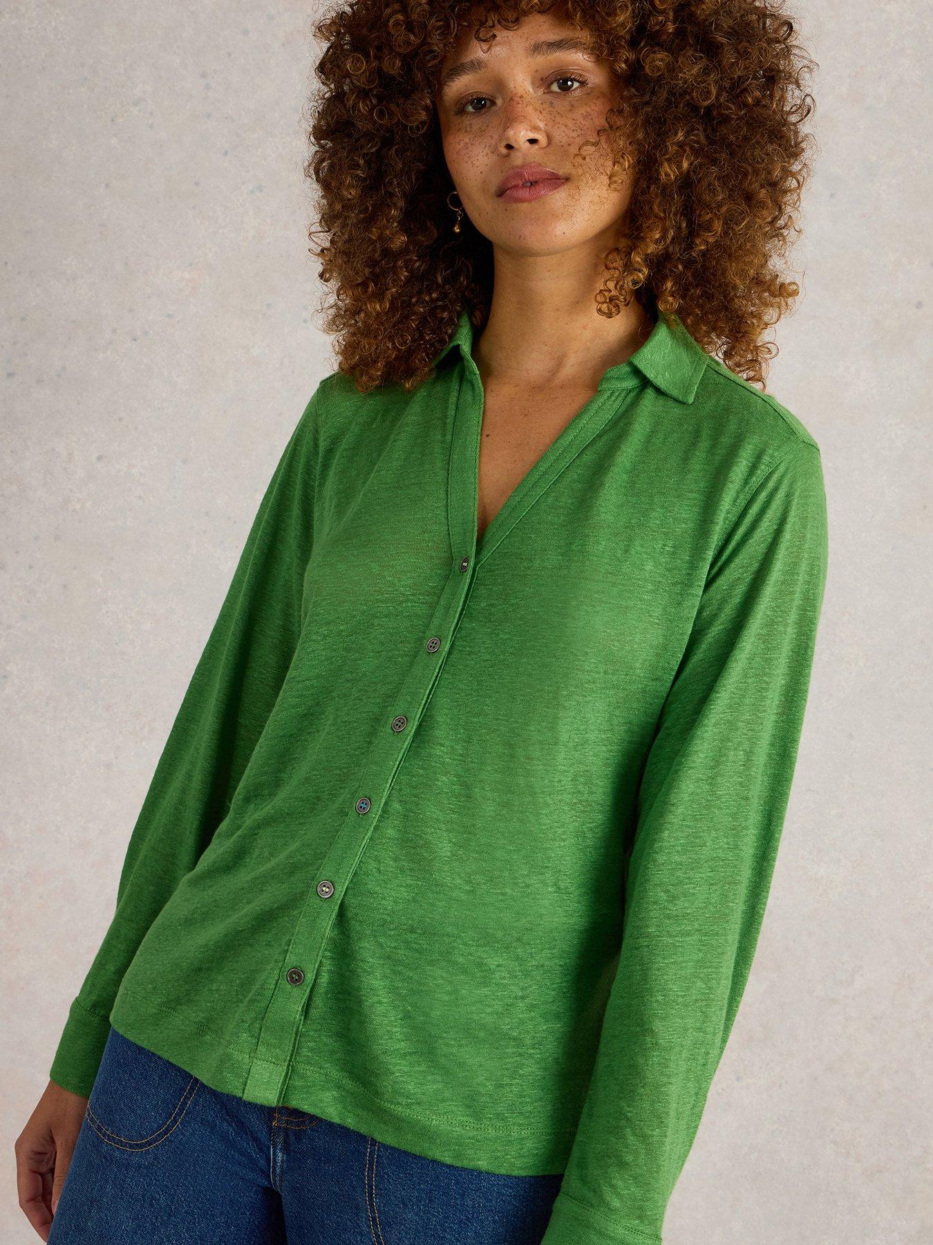 undefined Charlie Linen Shirt - Green