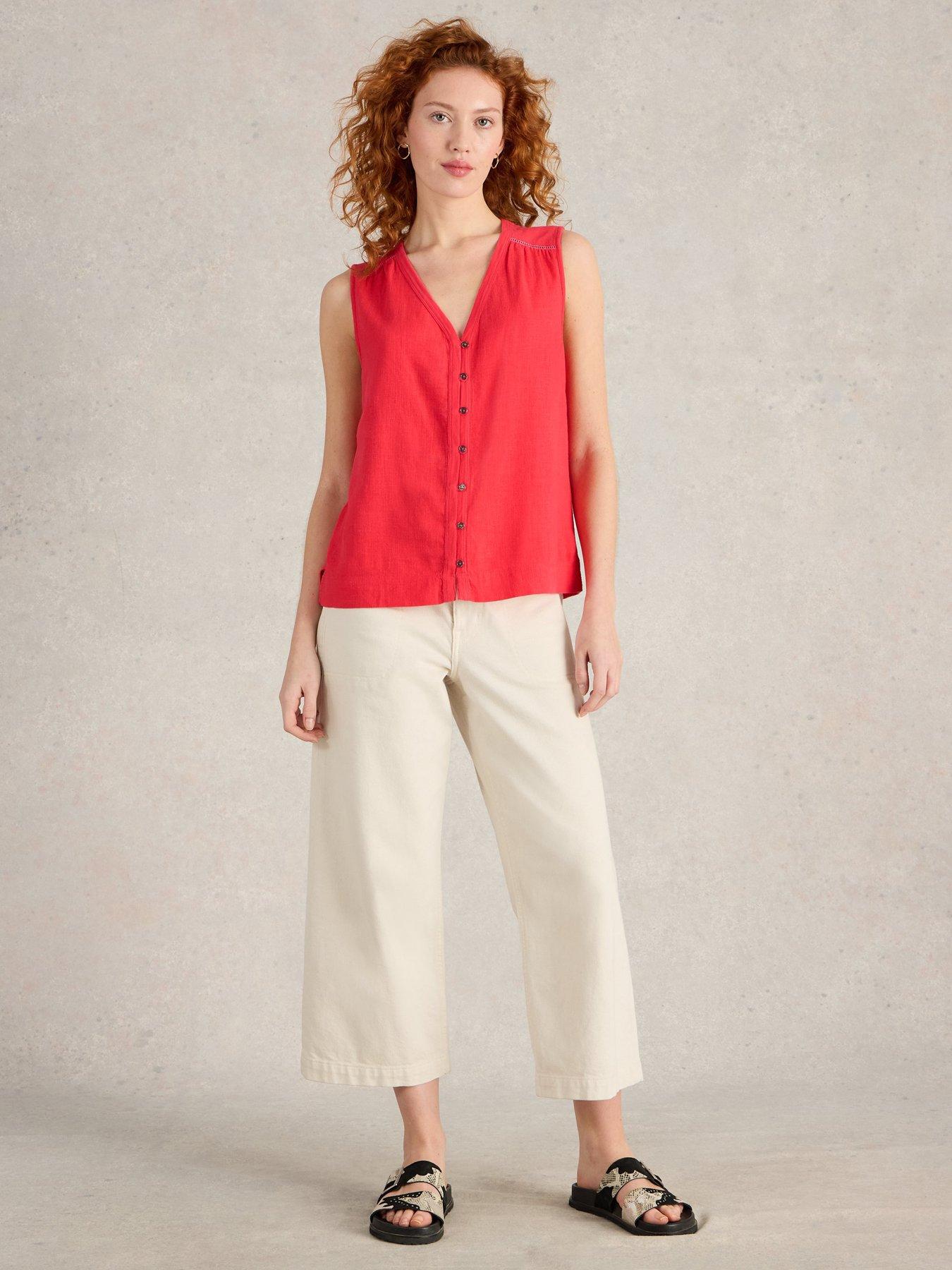Image 3 of 6 of White Stuff Delilah Button Top - Pink