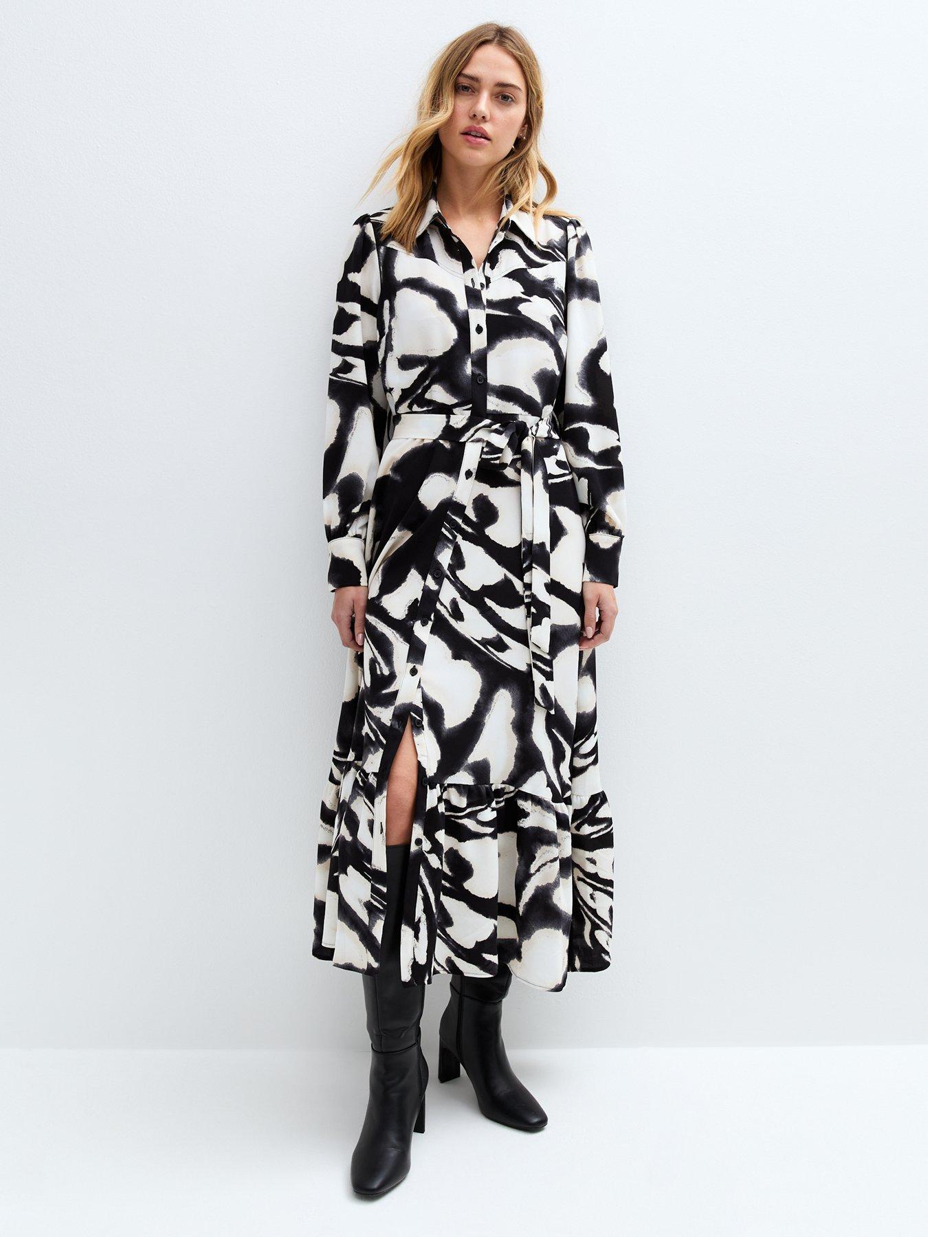 Blur Effect Midi Dress