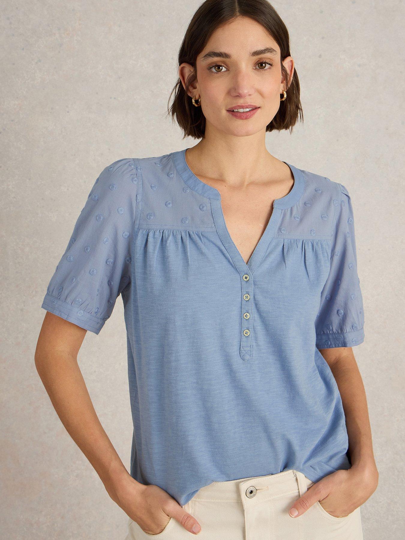 undefined Ellie Dobby Top - Blue