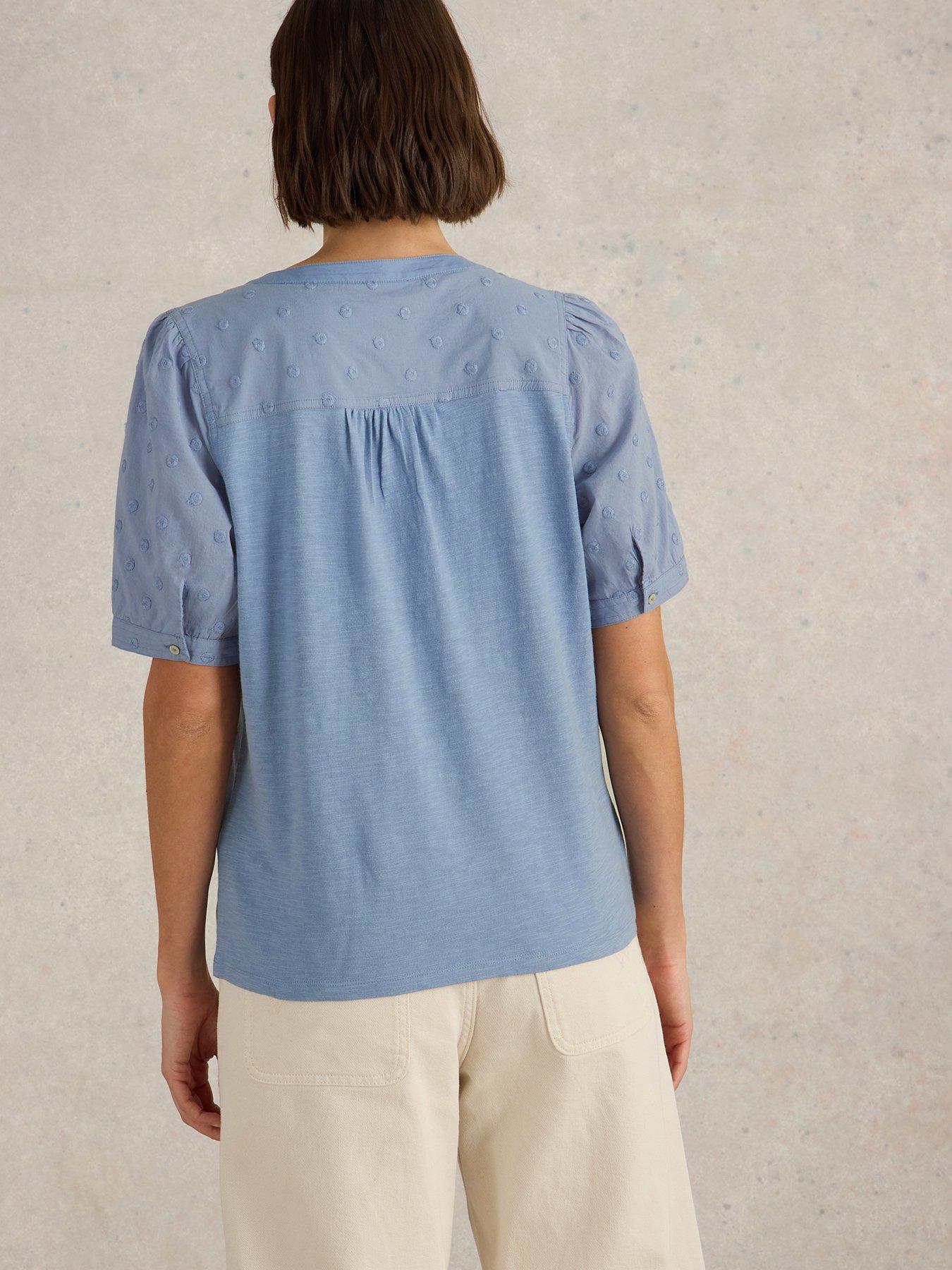 Image 2 of 6 of White Stuff Ellie Dobby Top - Blue