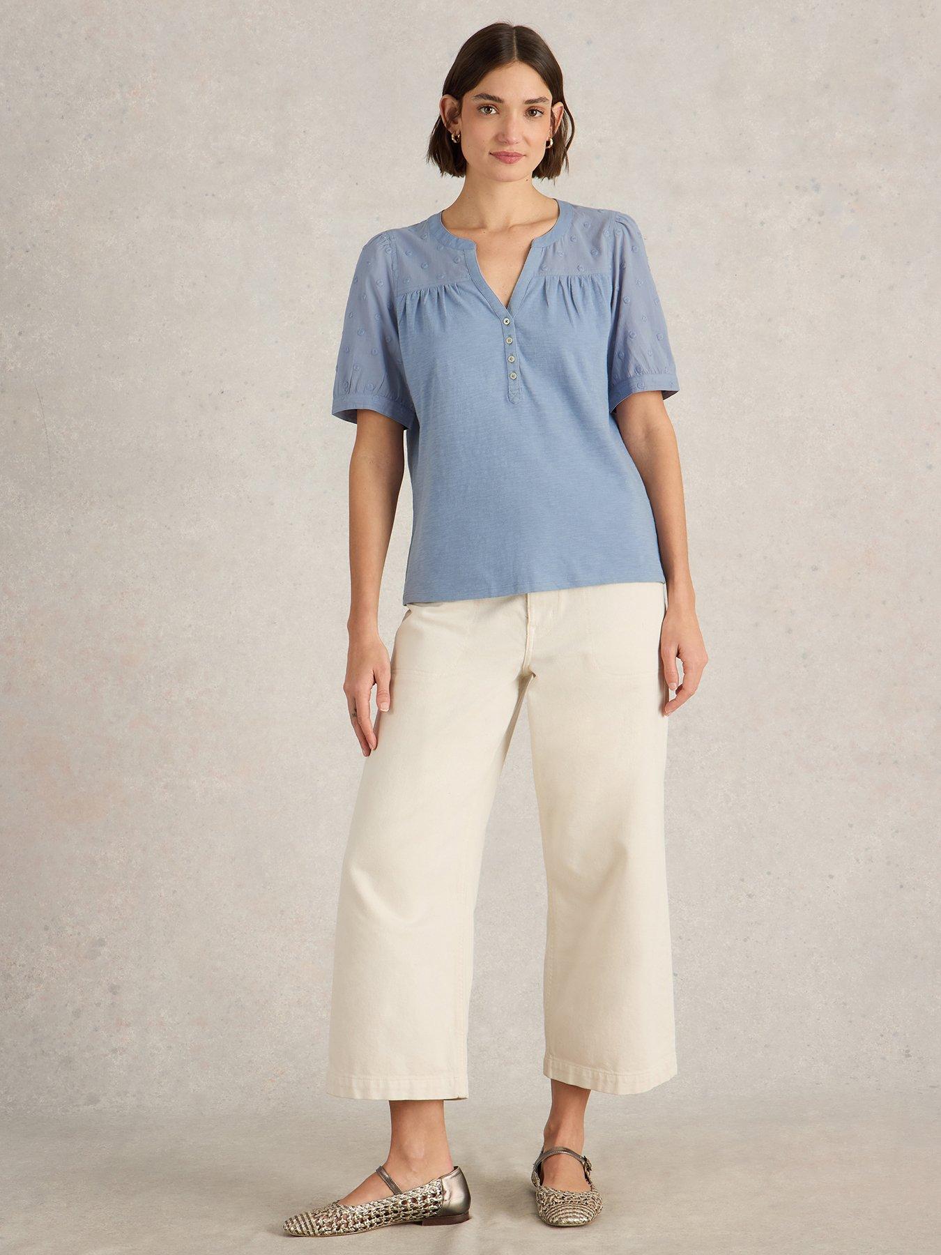 Image 3 of 6 of White Stuff Ellie Dobby Top - Blue