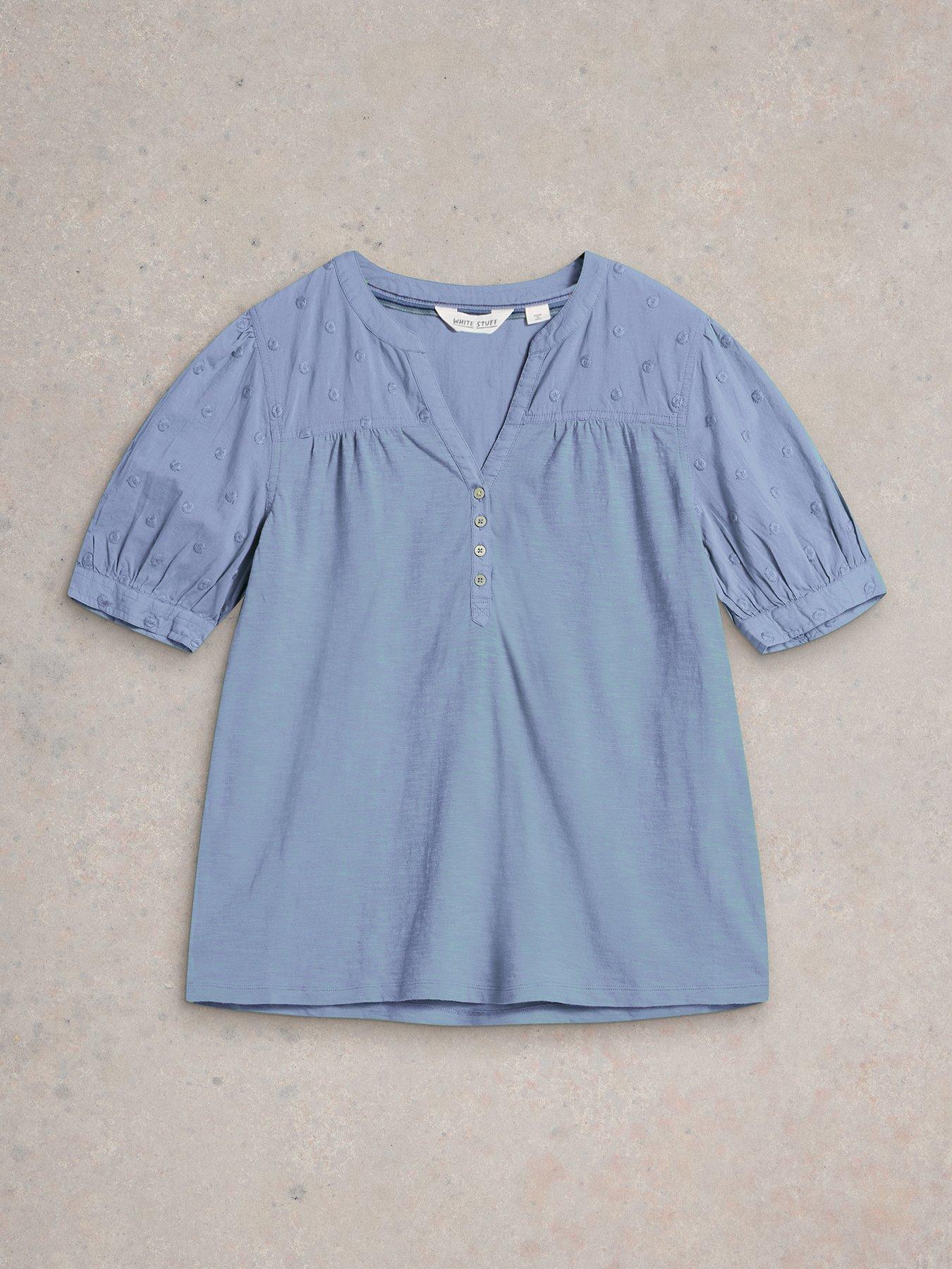 Image 5 of 6 of White Stuff Ellie Dobby Top - Blue