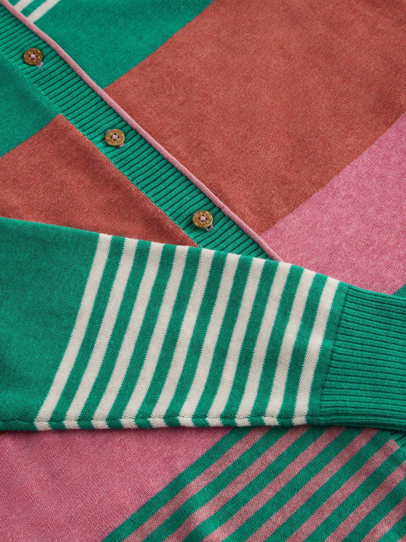 Image 6 of 6 of White Stuff Lulu Stripe Cardi - Pink