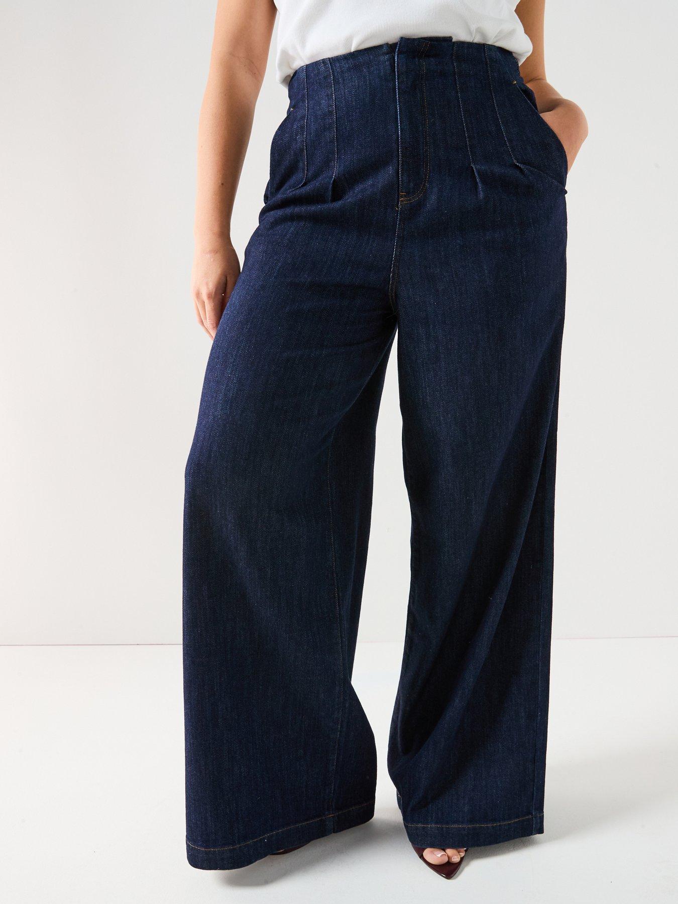 undefined High Waisted Wide Leg Jean