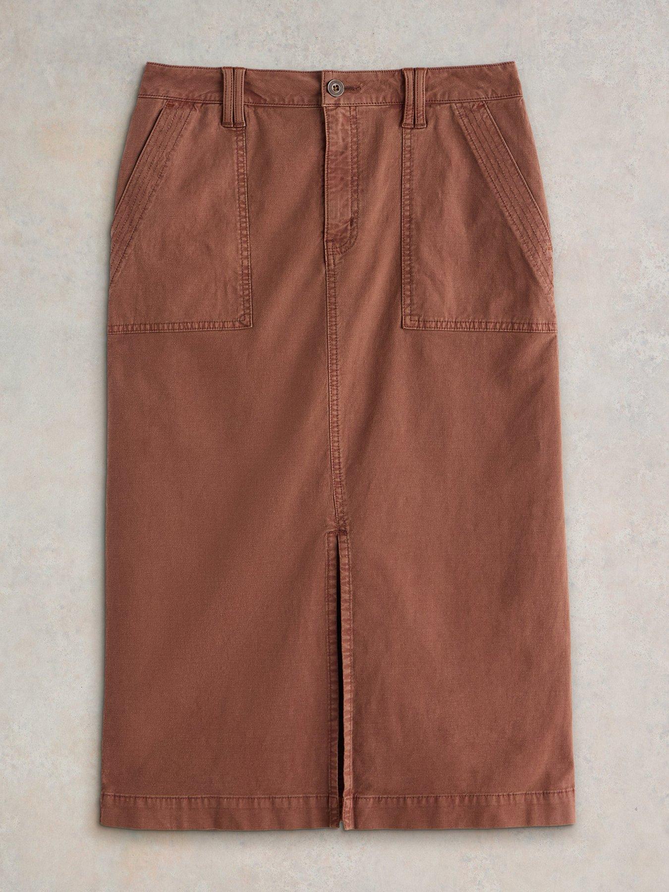 Image 5 of 6 of White Stuff Maren Midi Skirt - Beige