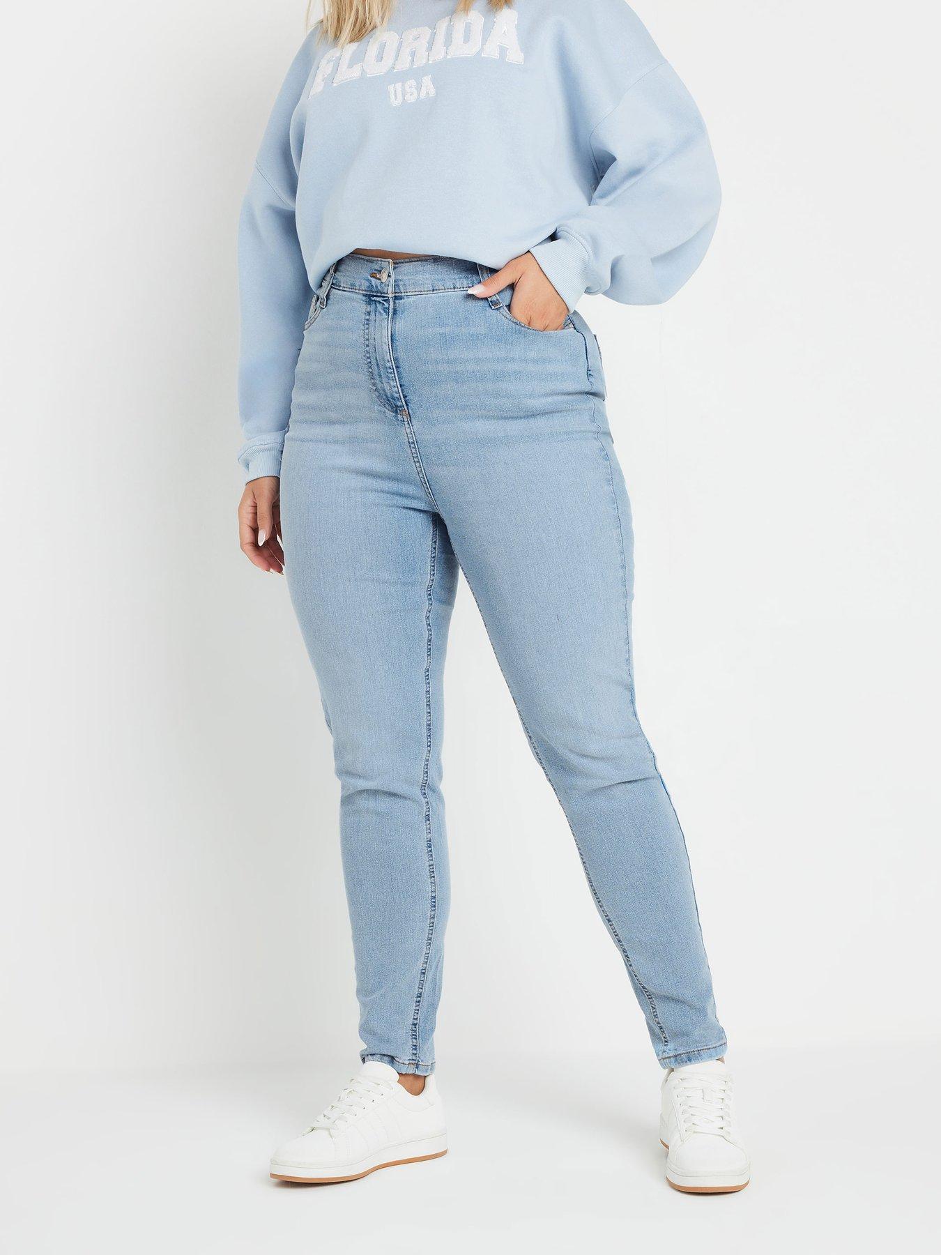 undefined Curve Ava Bleach Jean 32" - Blue