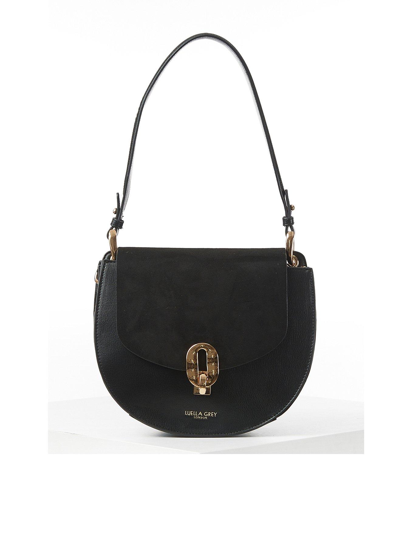 undefined Mildred Black Saddle Crossbody - Black