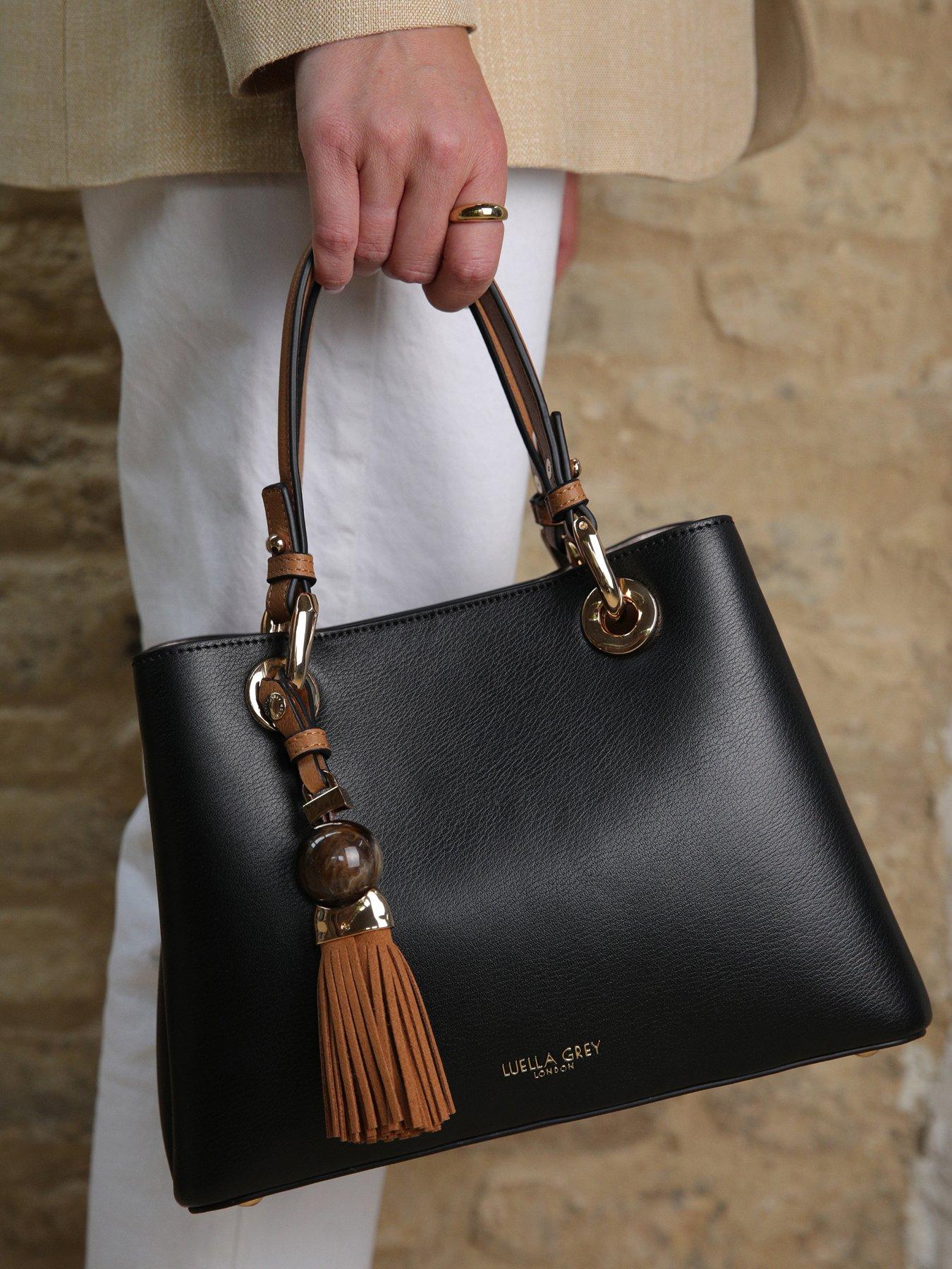 Image 2 of 5 of Luella Grey Gala Black Crossbody Tote - Black