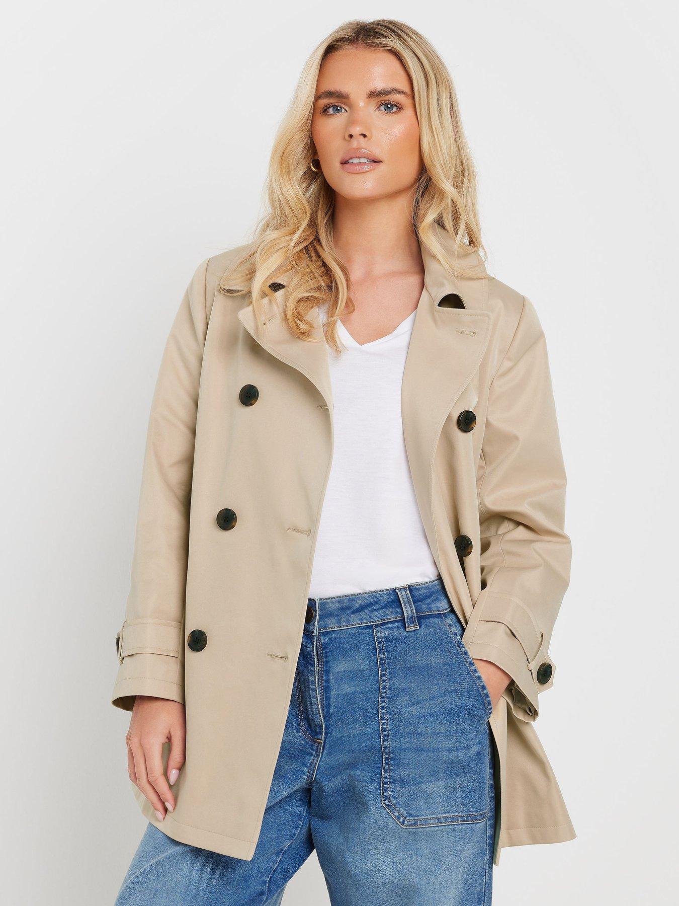 M&Co Petite Petite Short Rain Mac Natural Very