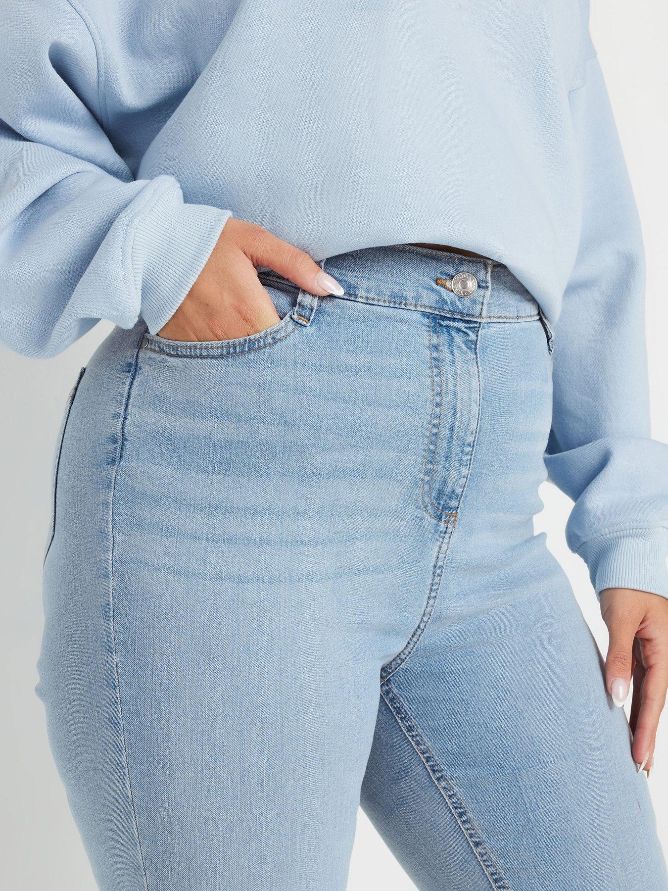 Image 4 of 4 of Yours Curve Ava Bleach Jean - Blue