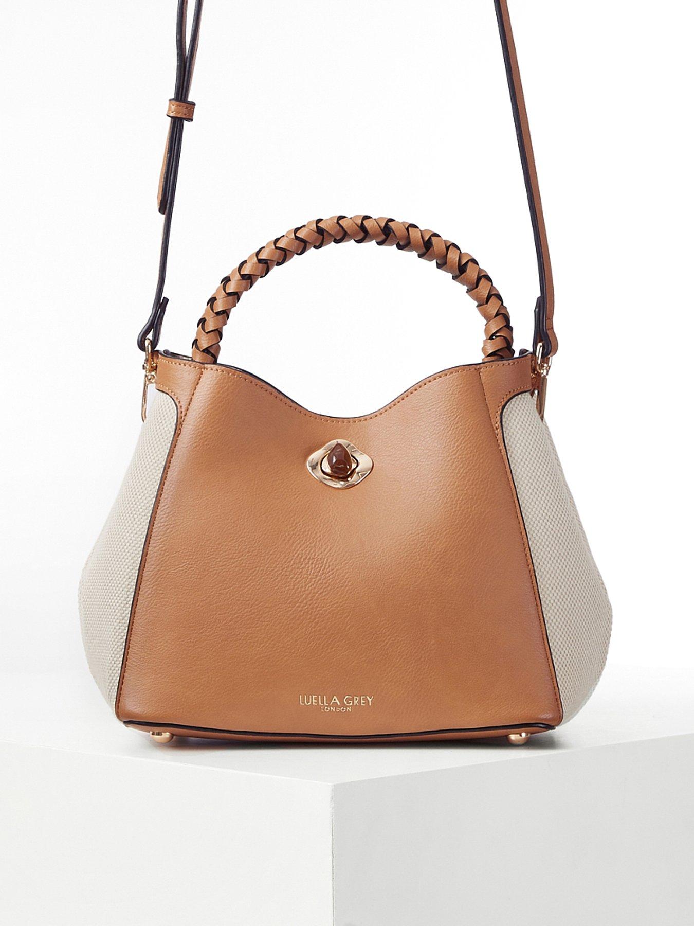 undefined Kate Camel Woven Handle Crossbody - Tan