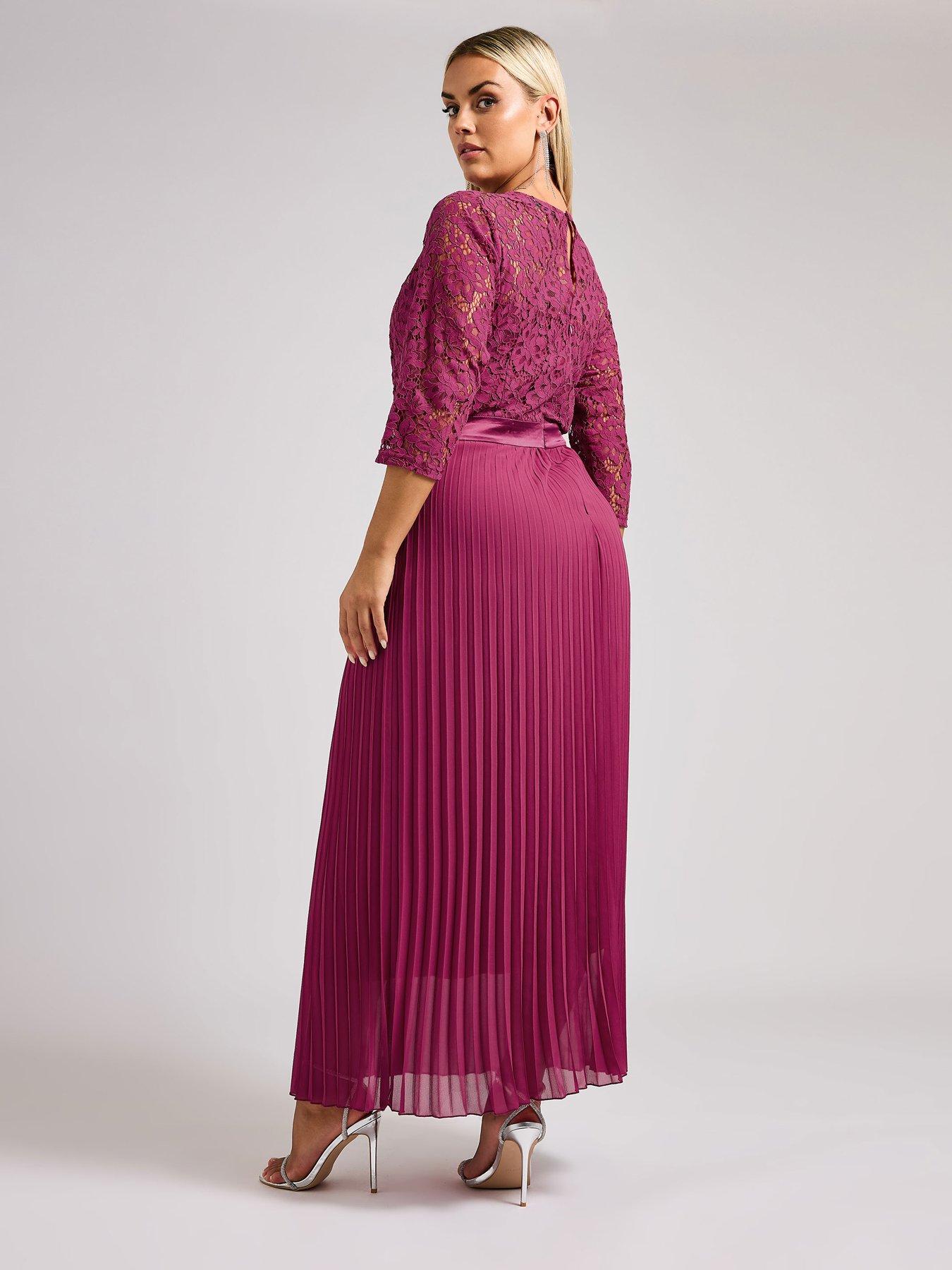 Curvy Short Knotted Victoria Dress - Pink main image 1