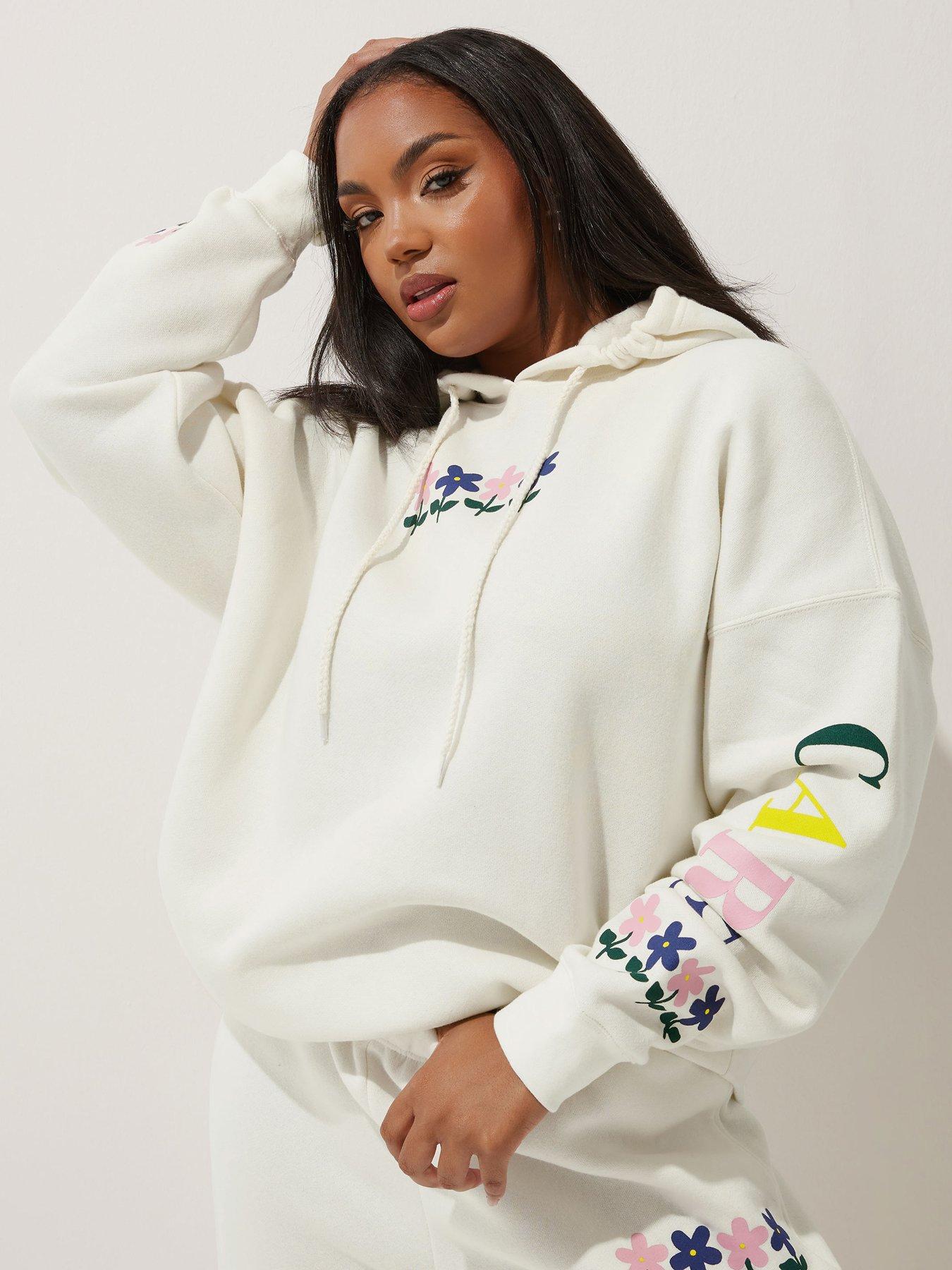 Image 1 of 4 of Yours Curve Self Care Hoodie - White