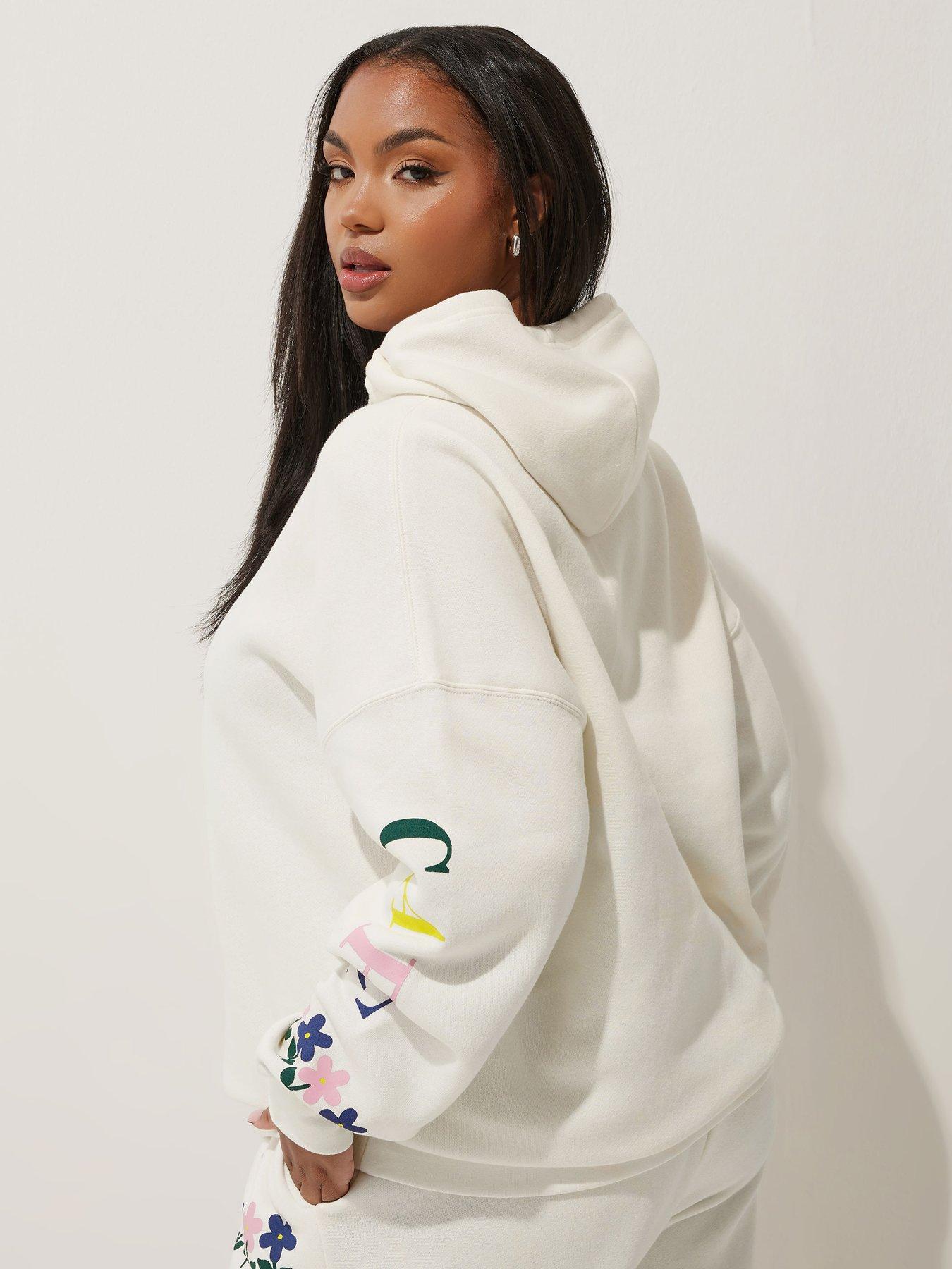 Image 2 of 4 of Yours Curve Self Care Hoodie - White