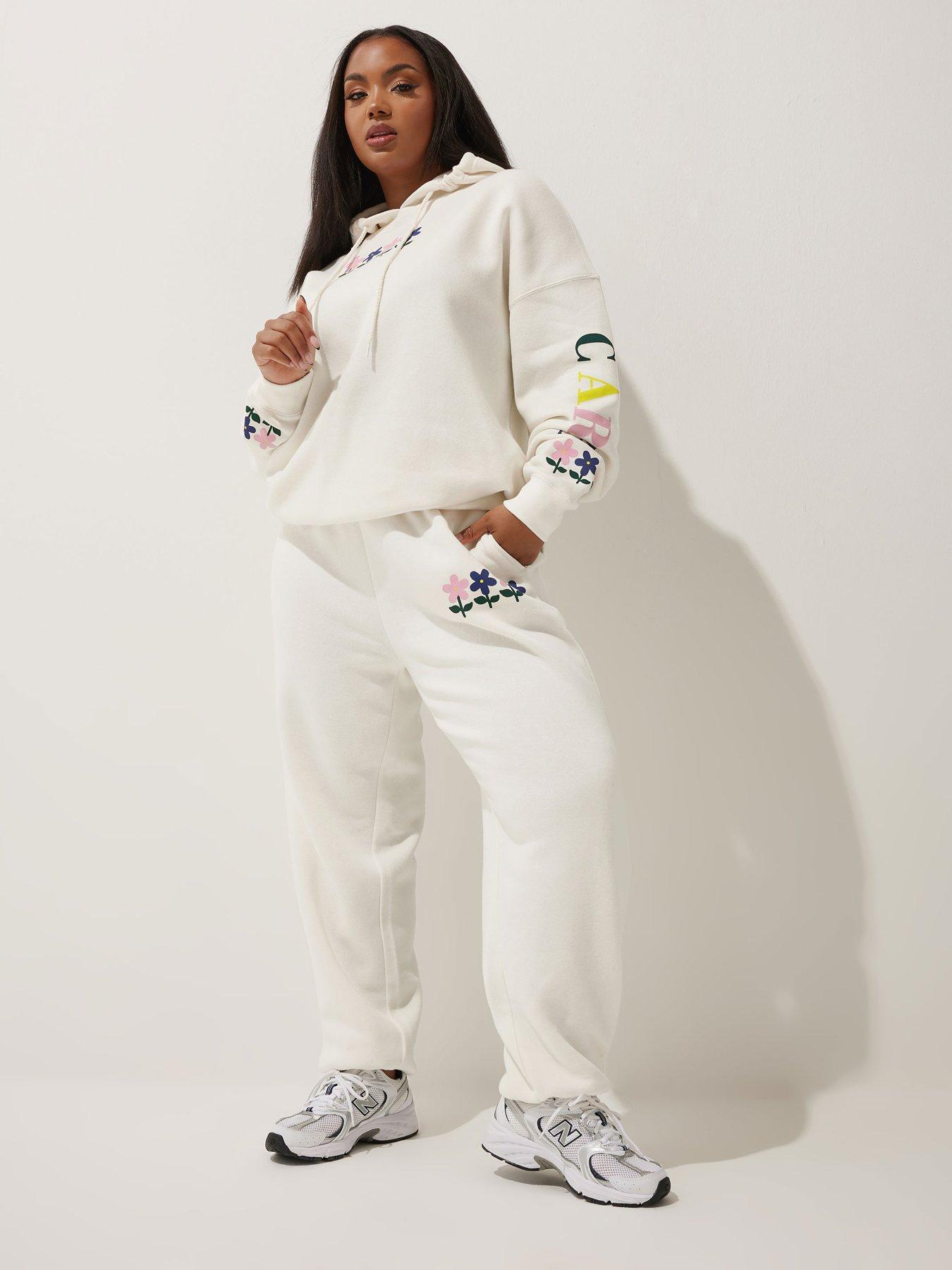 Image 3 of 4 of Yours Curve Self Care Hoodie - White