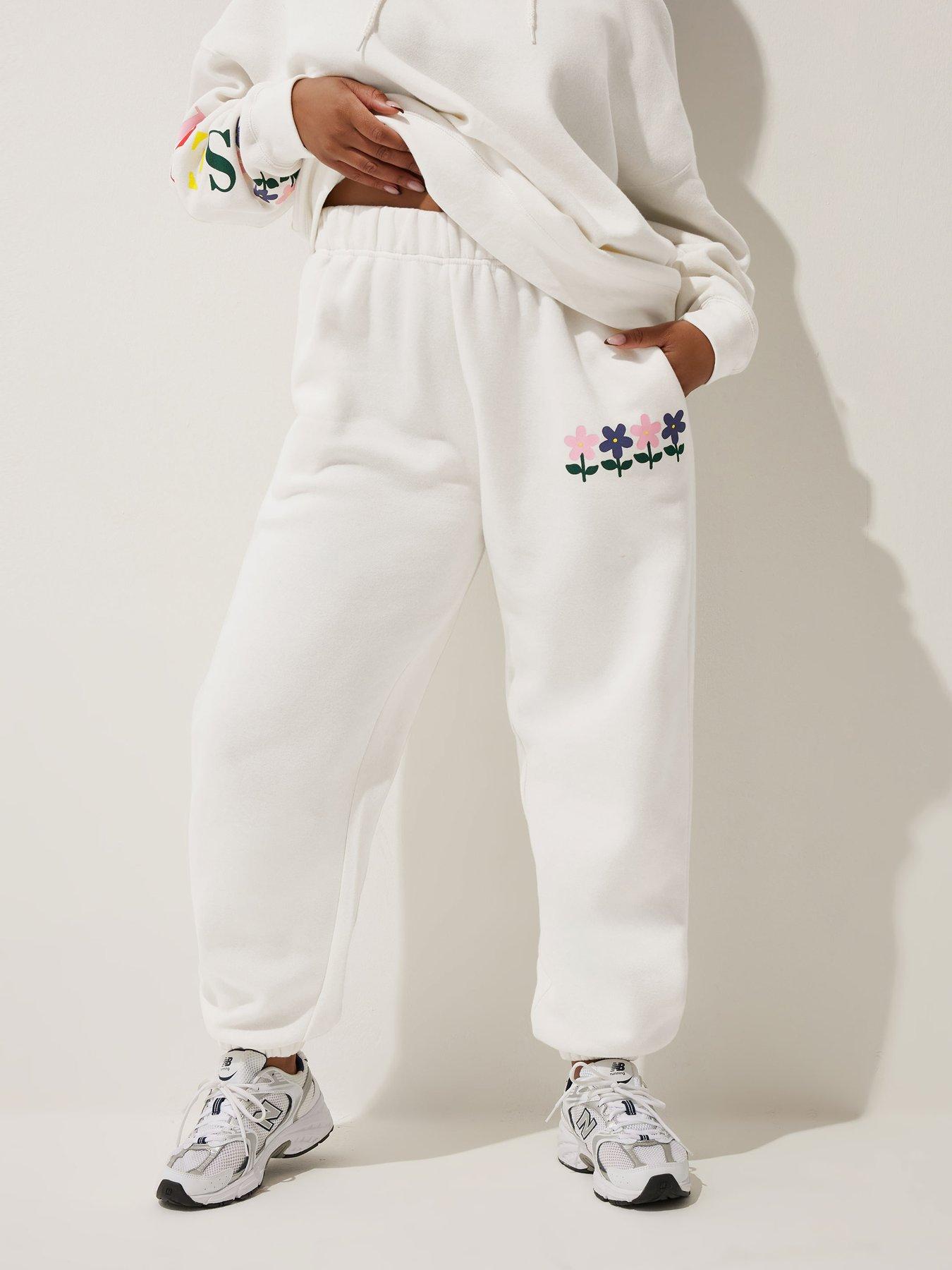 undefined Curve Self Care Jogger - White