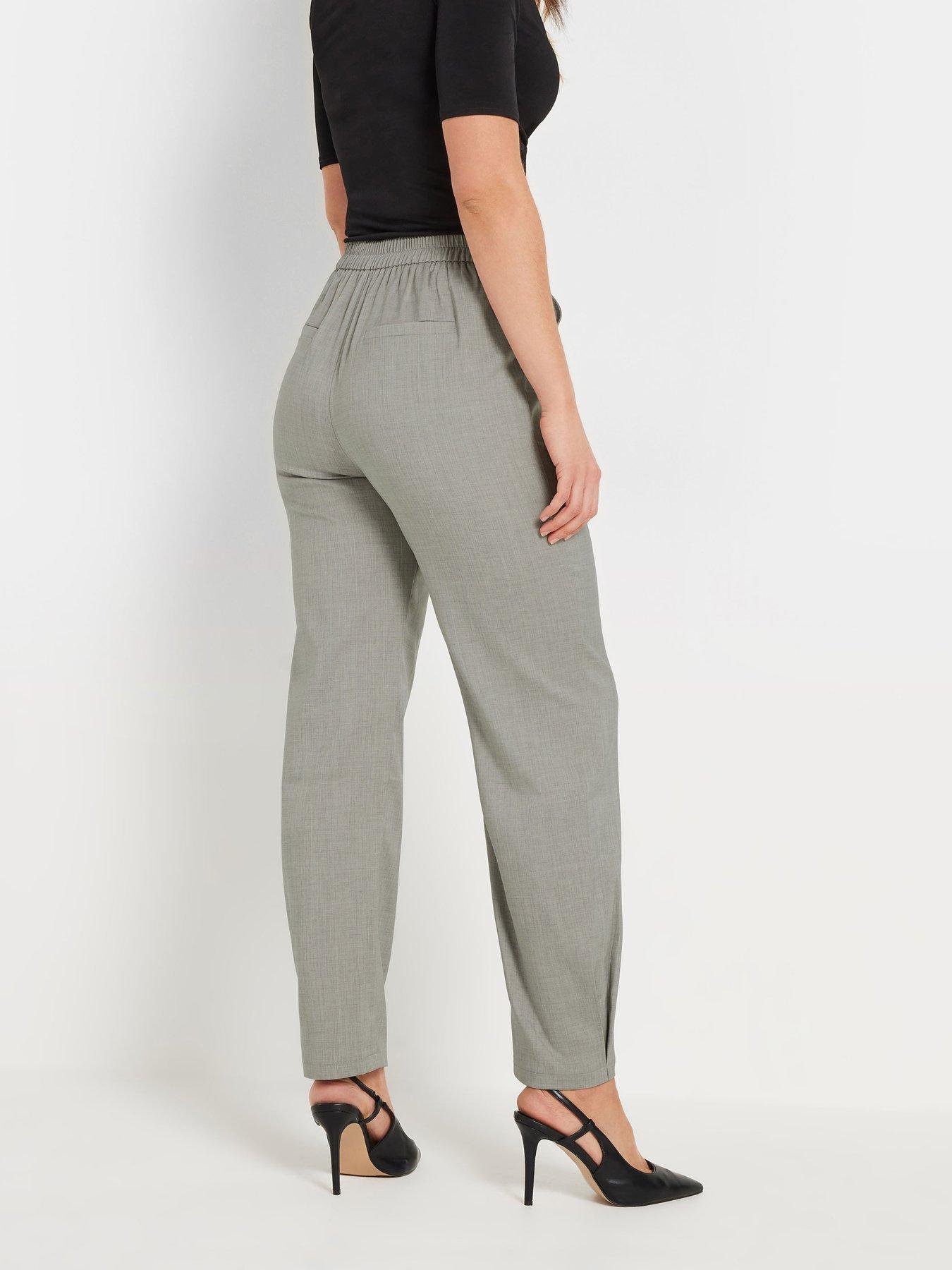 Image 2 of 4 of Long Tall Sally Pleat Barrel Trouser 36" - Grey