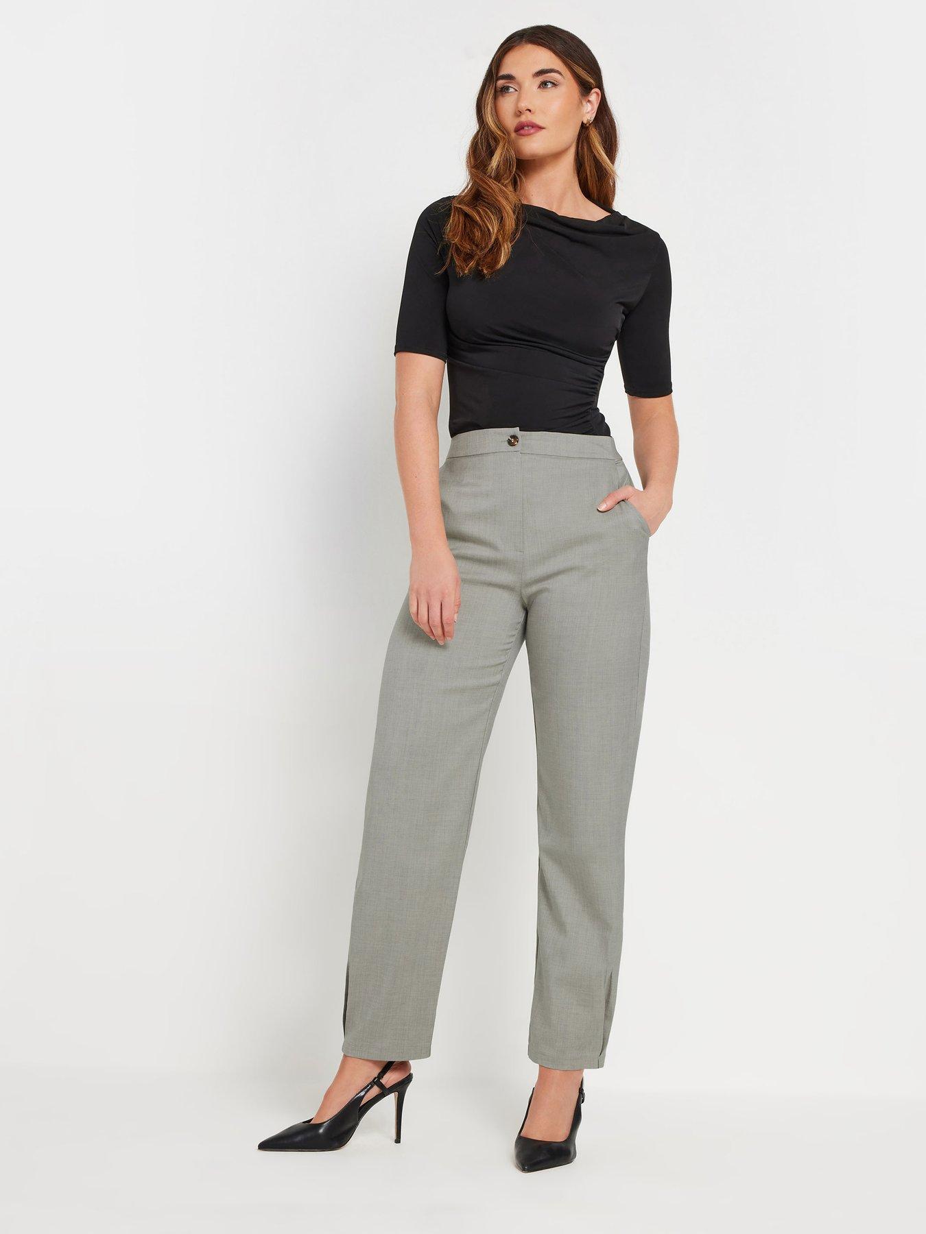 Image 3 of 4 of Long Tall Sally Pleat Barrel Trouser 36" - Grey