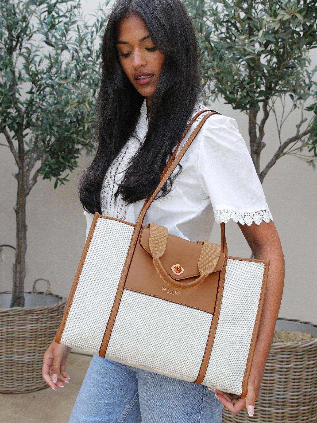 undefined Giselle Camel Laptop Tote - Beige