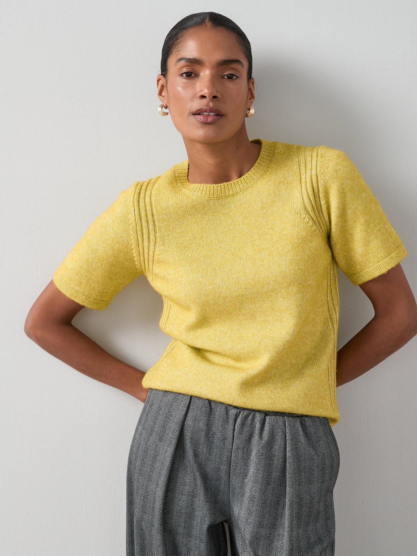 undefined Short Sleeve Jumper - Yellow