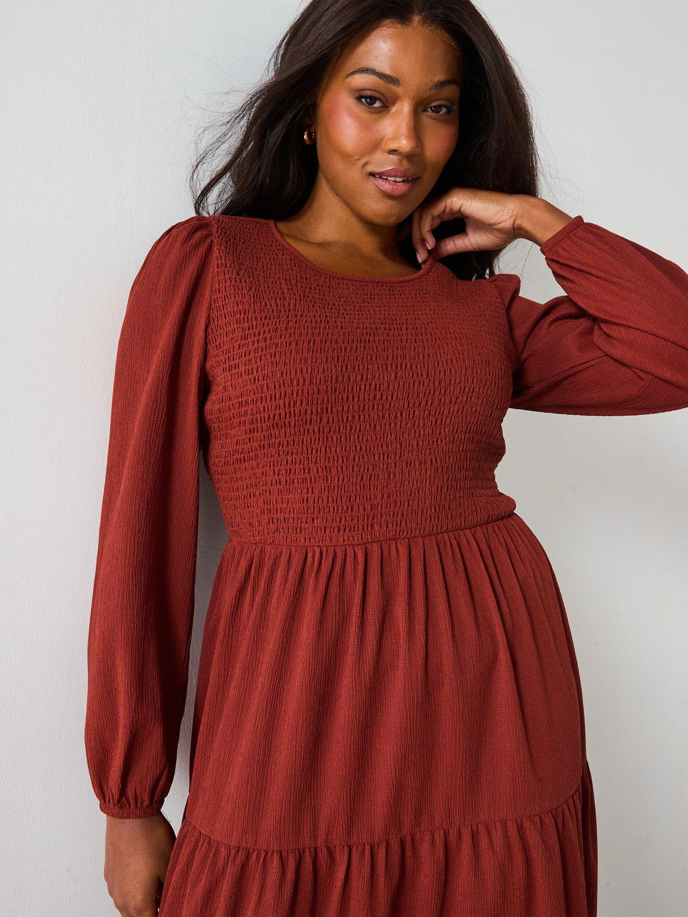 Brown Tiered Maxi Dress main image 1